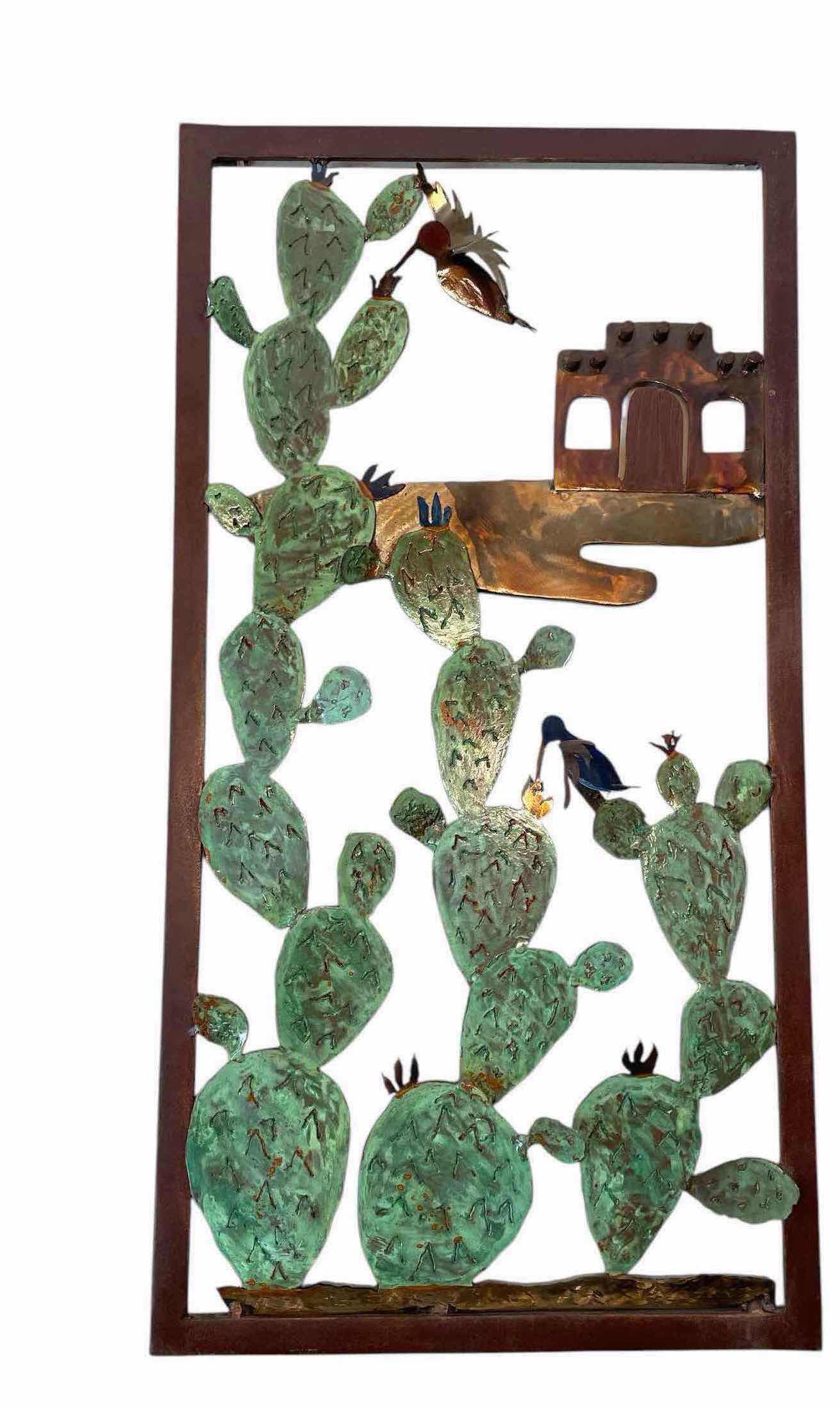 Photo 1 of CACTUS METAL WALL HANGING 18”xH35”