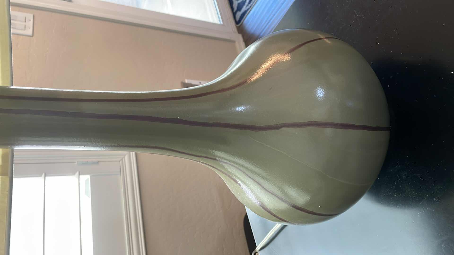 Photo 1 of GREEN CERAMIC LAMP 17”xH29”