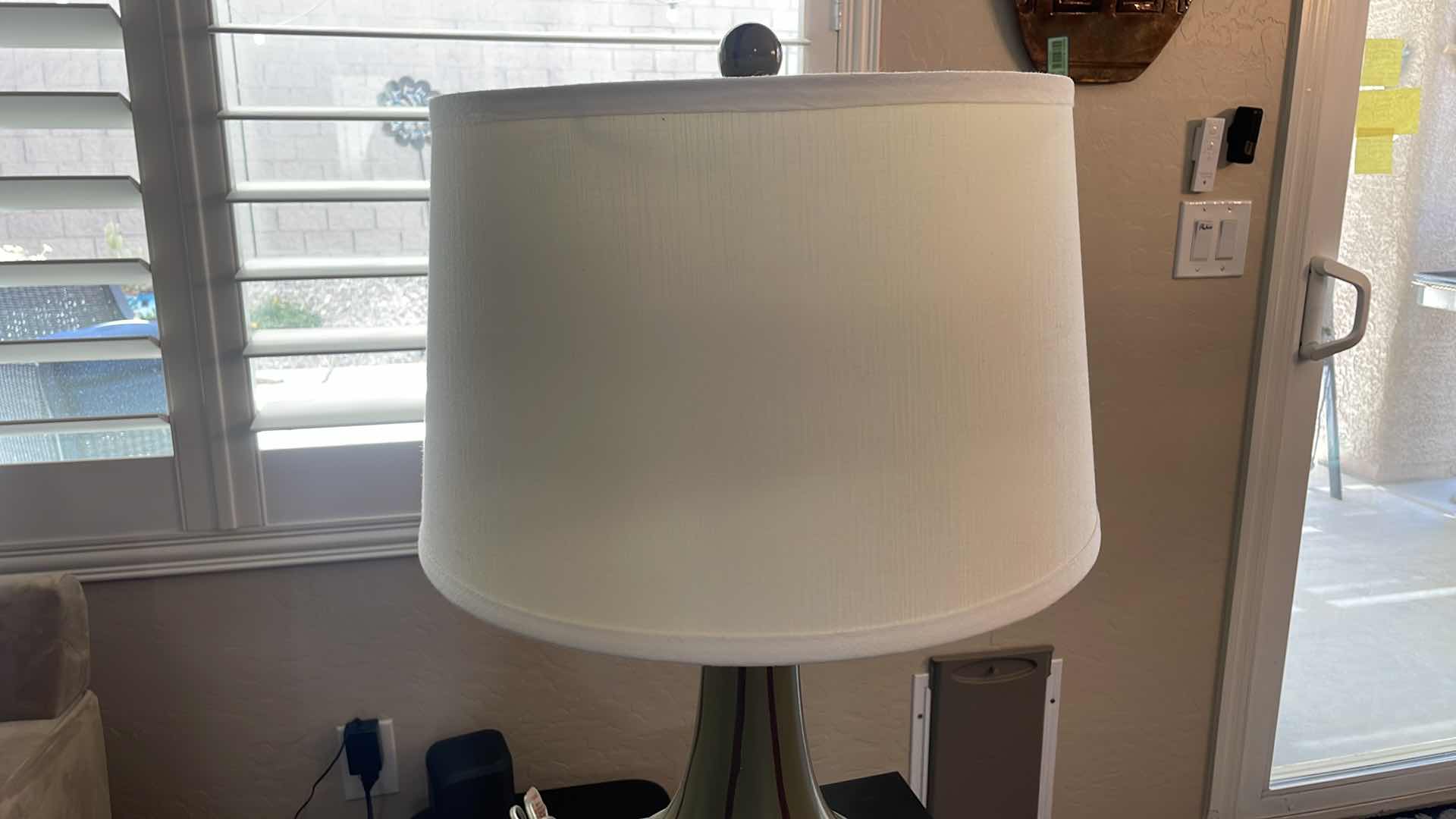 Photo 1 of GREEN CERAMIC LAMP 17”xH29”