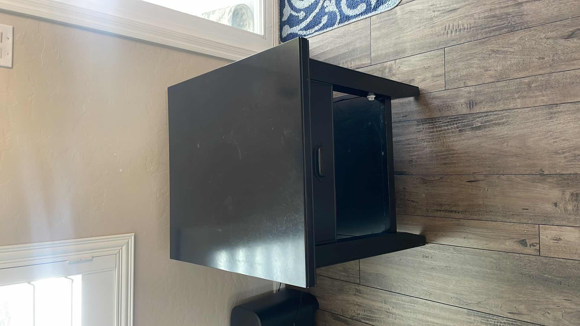 Photo 1 of BLACK SIDE TABLE 26”x24”xH24”