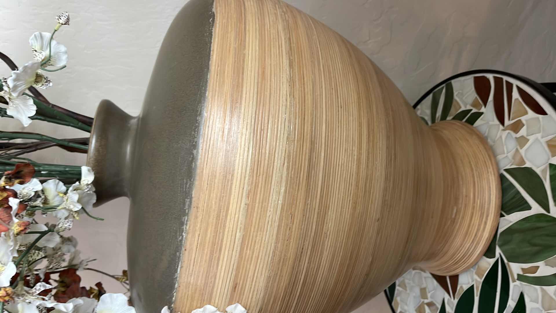 Photo 1 of CERAMIC VASE FAUX FLOWERS 15”xH18”