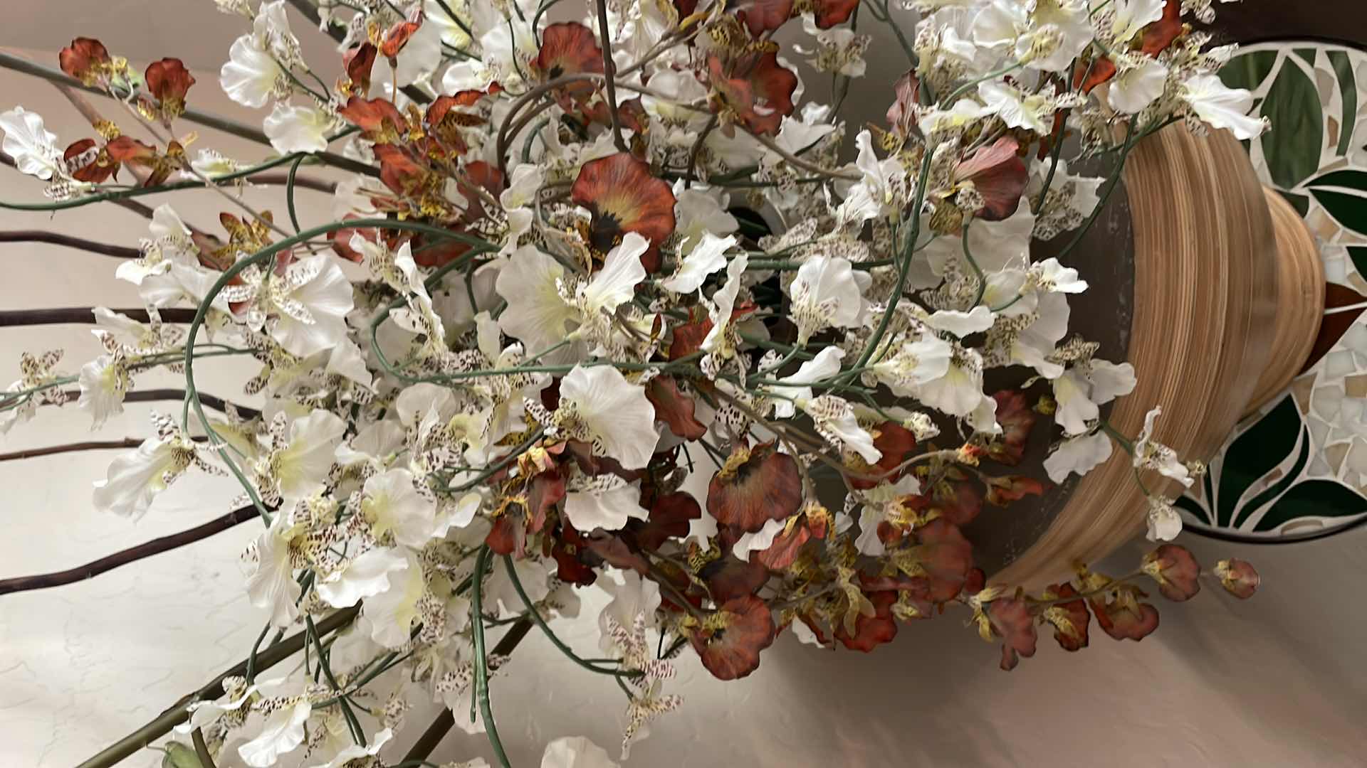 Photo 1 of CERAMIC VASE FAUX FLOWERS 15”xH18”