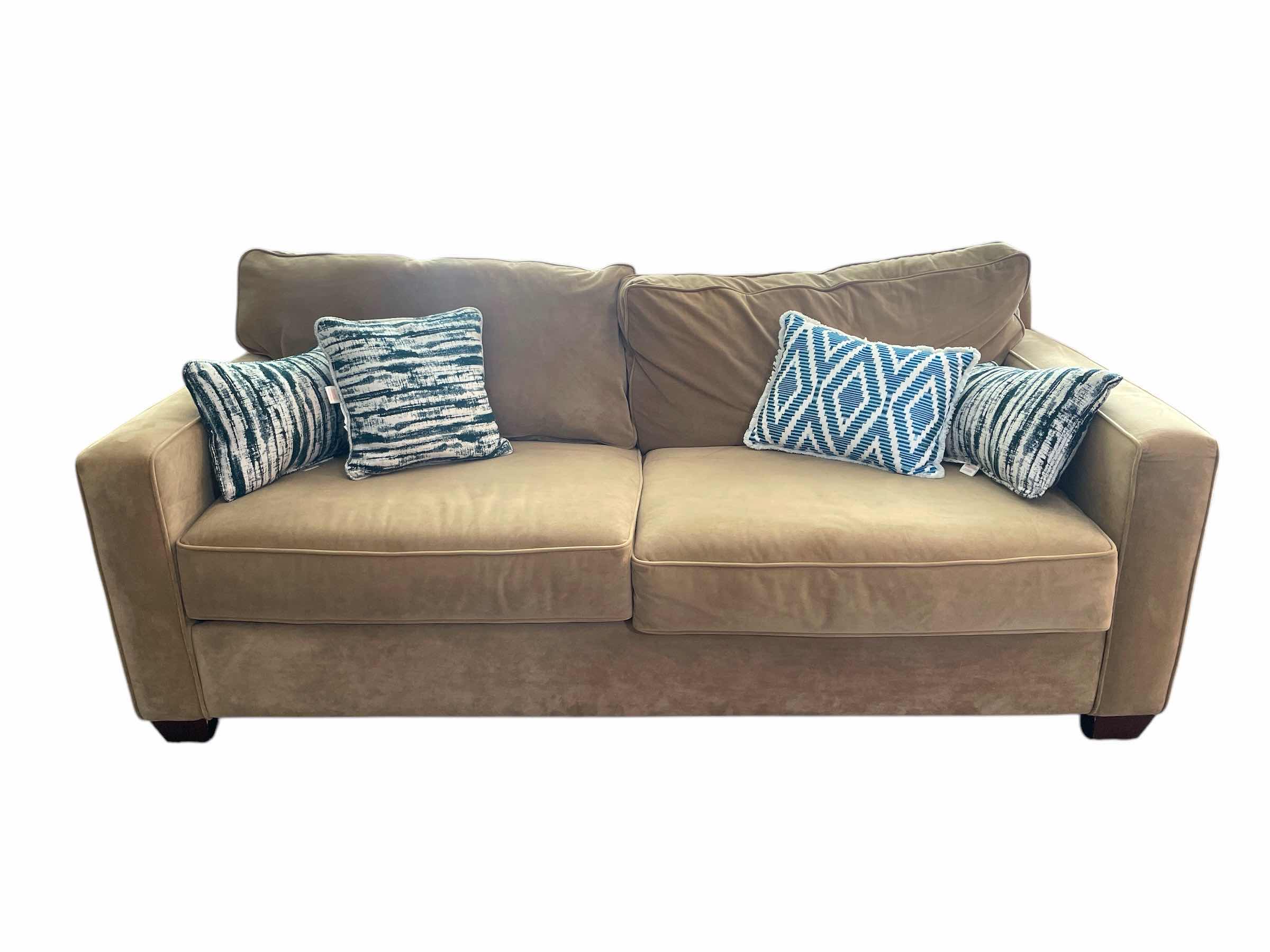 Photo 1 of BROWN MICROFIBER TWO SEATER SOFA74”x42”H35”