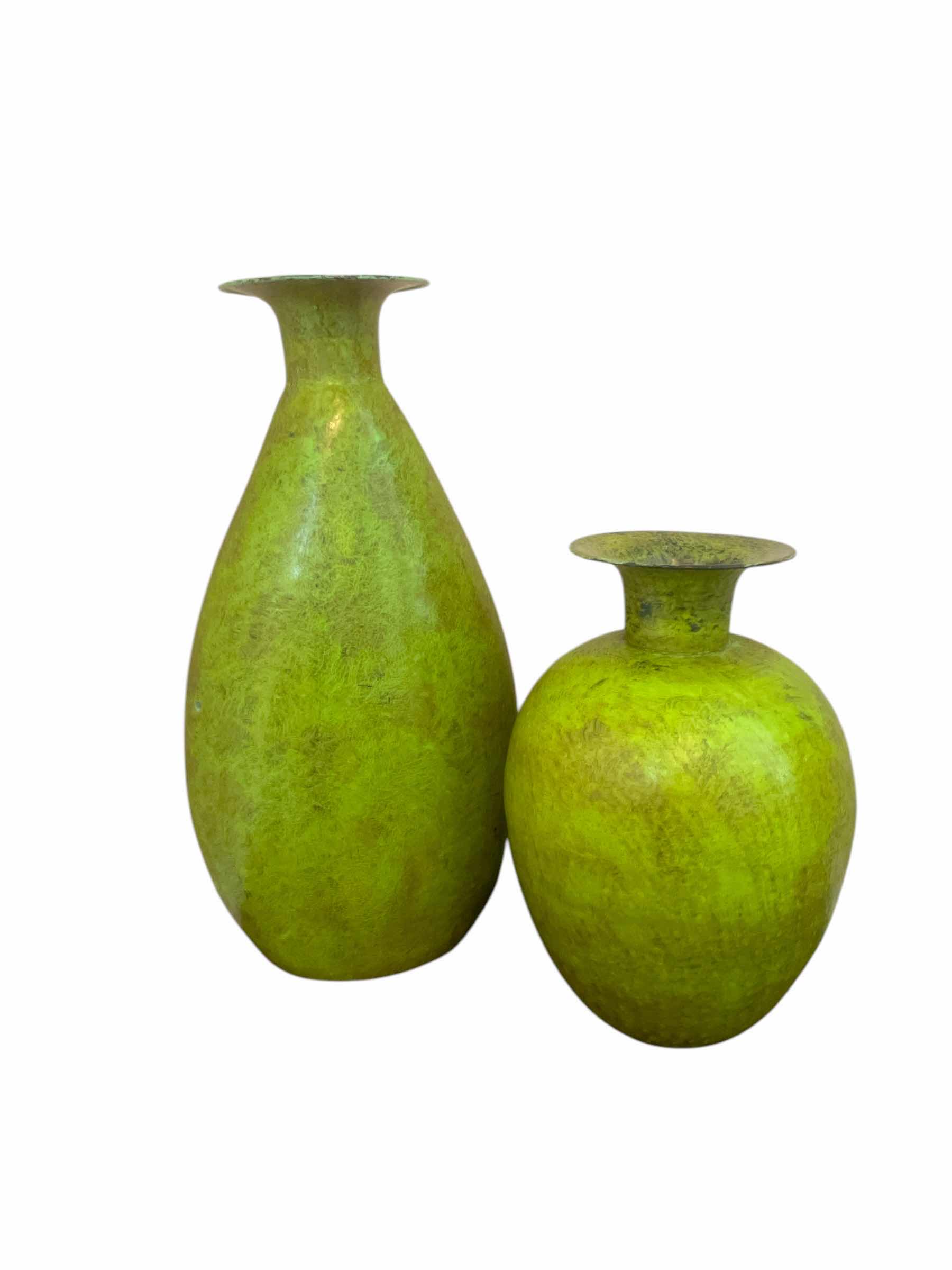 Photo 1 of METAL VASES 23” and 16”