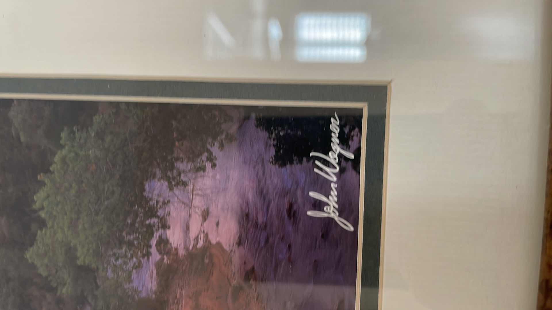 Photo 2 of FRAMED ART PRINT SIGNED JOHN WAGNER 11”x13”