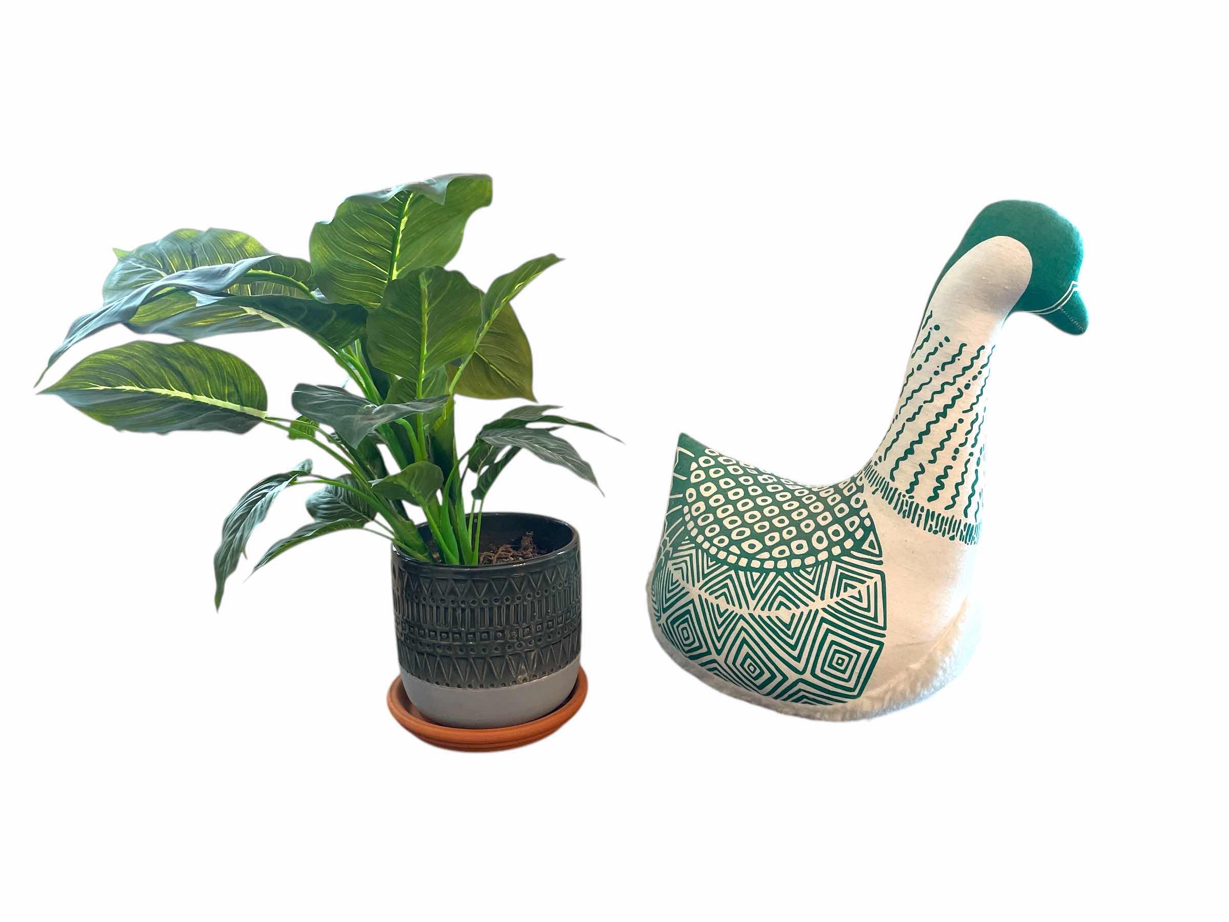 Photo 1 of DECOR FAUX PLANT,  SWAN , 18”