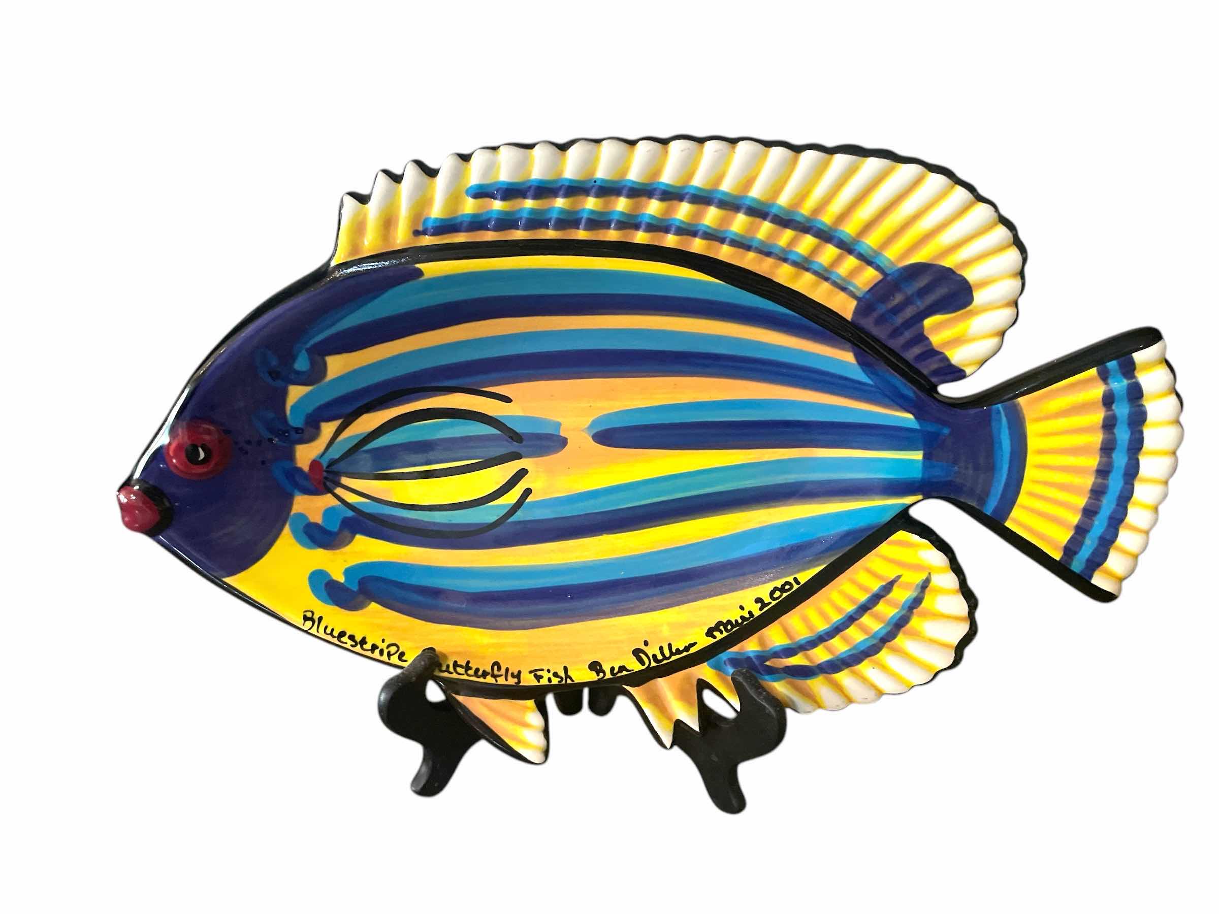Photo 1 of BLUESTRIPE FISH DECORATIVE PLATE 16”