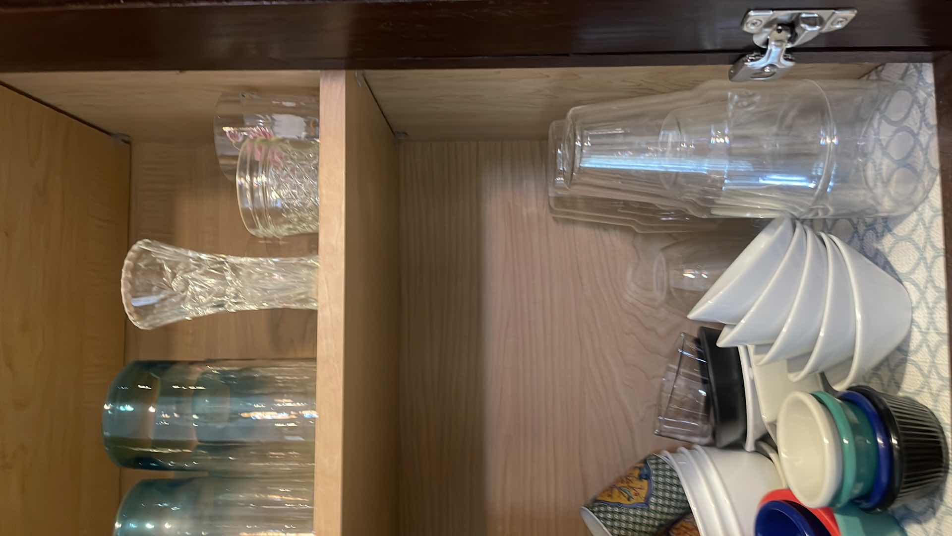 Photo 1 of CONTENTS OF CABINET - STEMWARE, GLASSES & VASE