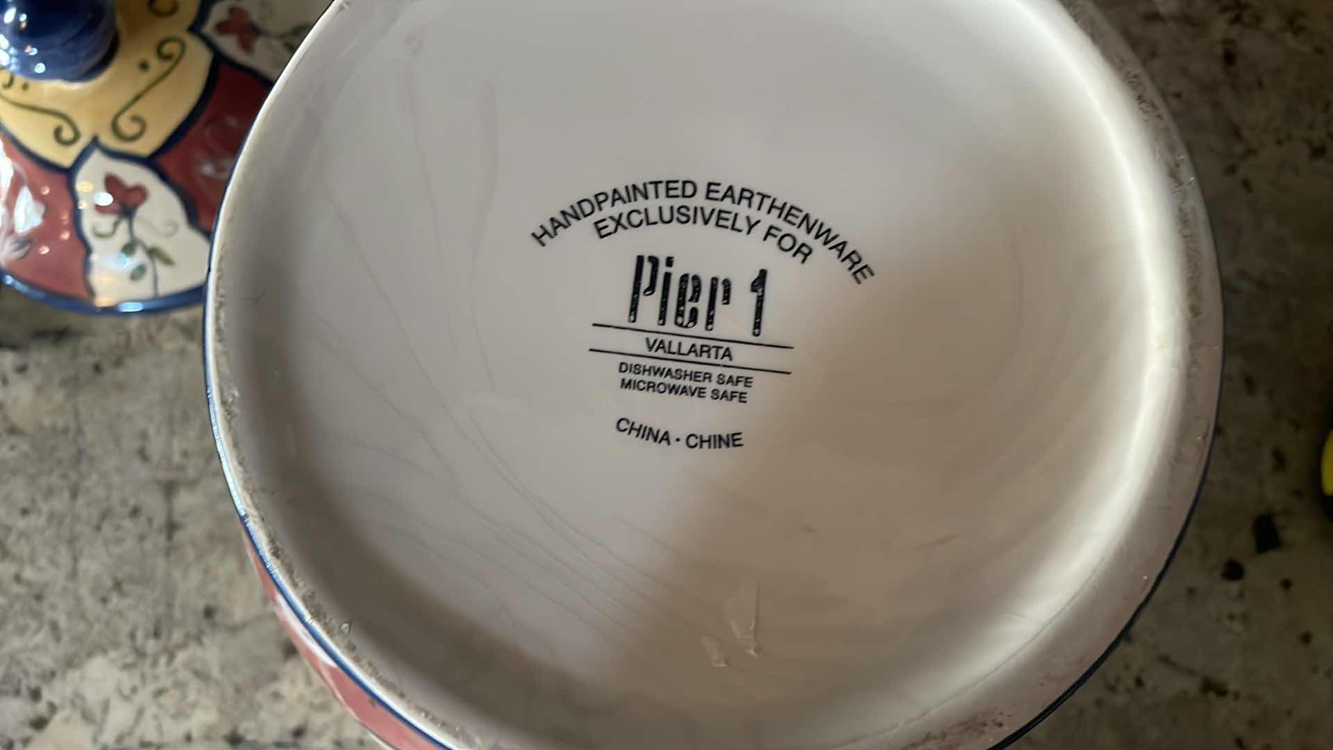 Photo 3 of DECORATIVE CANISTER PIER ONE 11”x12”