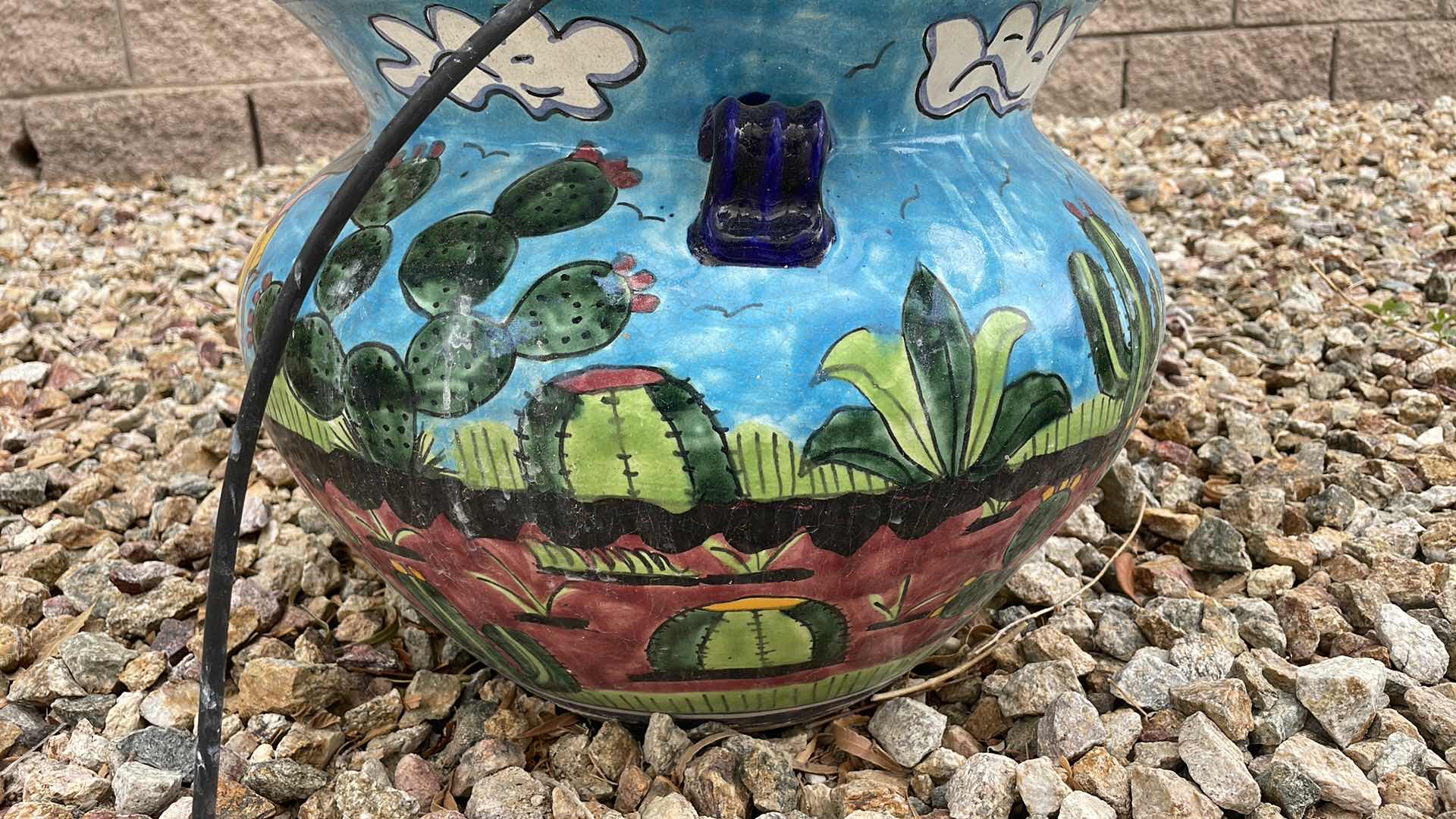 Photo 1 of HAND PAINTED POTTERY PLANTER 16”xH16”