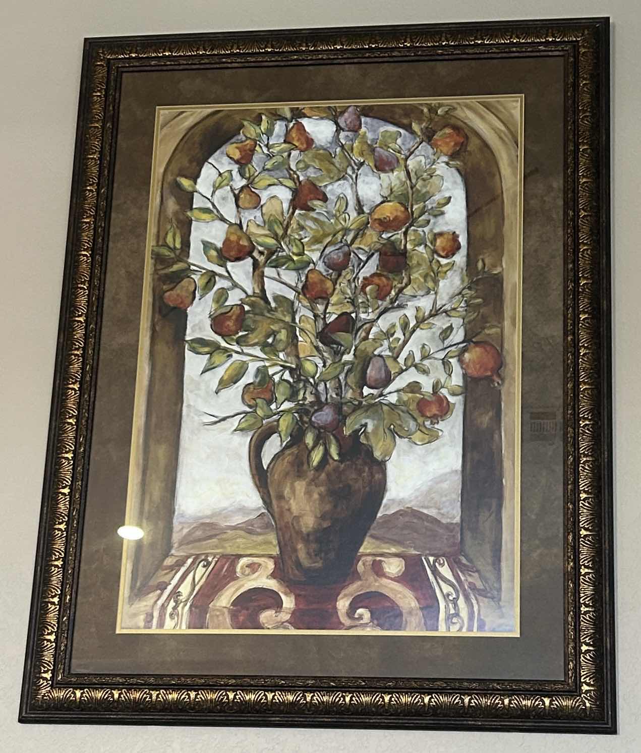 Photo 1 of FRAMED “PEAR TREE” ARTWORK 34 1/2” x 44 1/2”