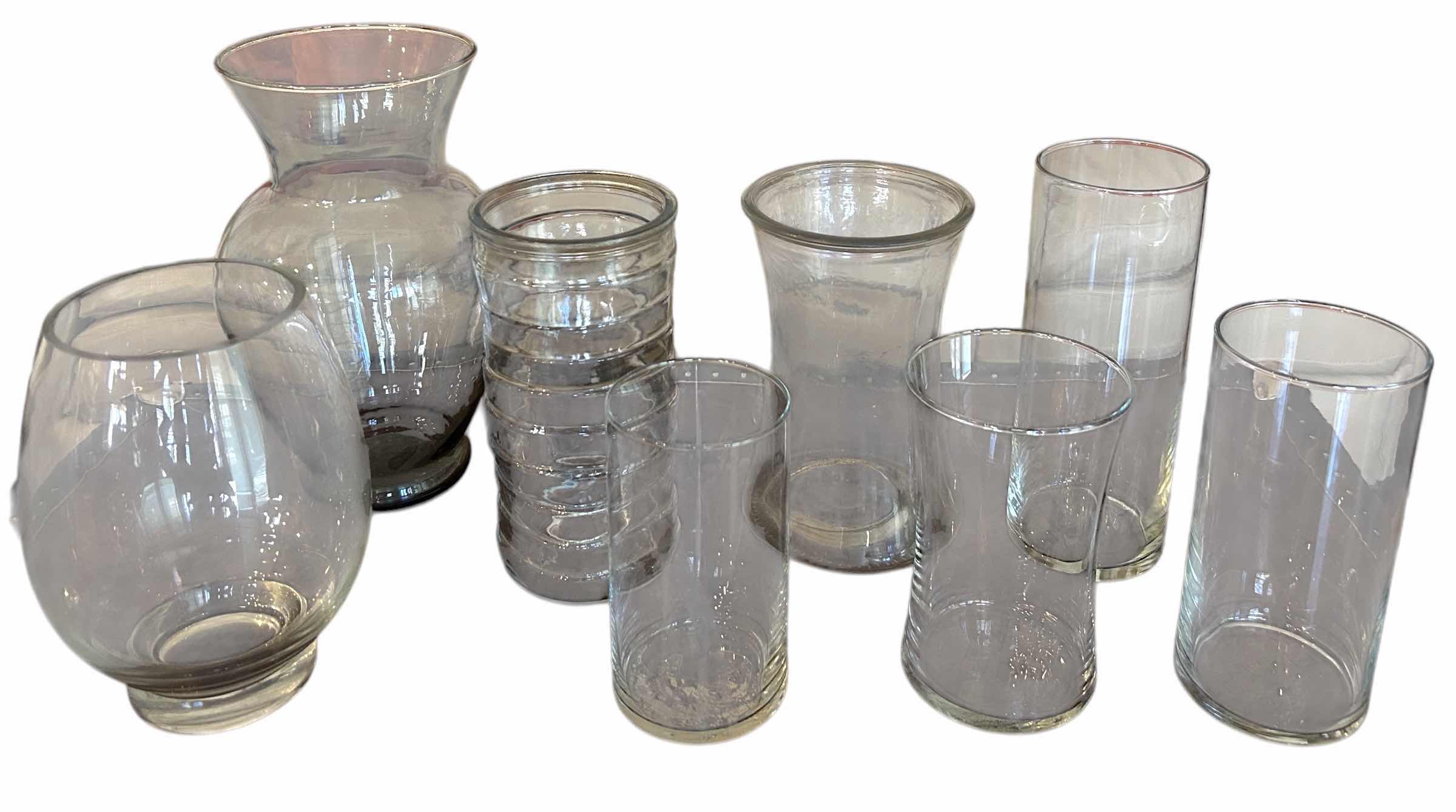 Photo 1 of 8 PC VASE ASSORTMENT  (TALLEST 11”)