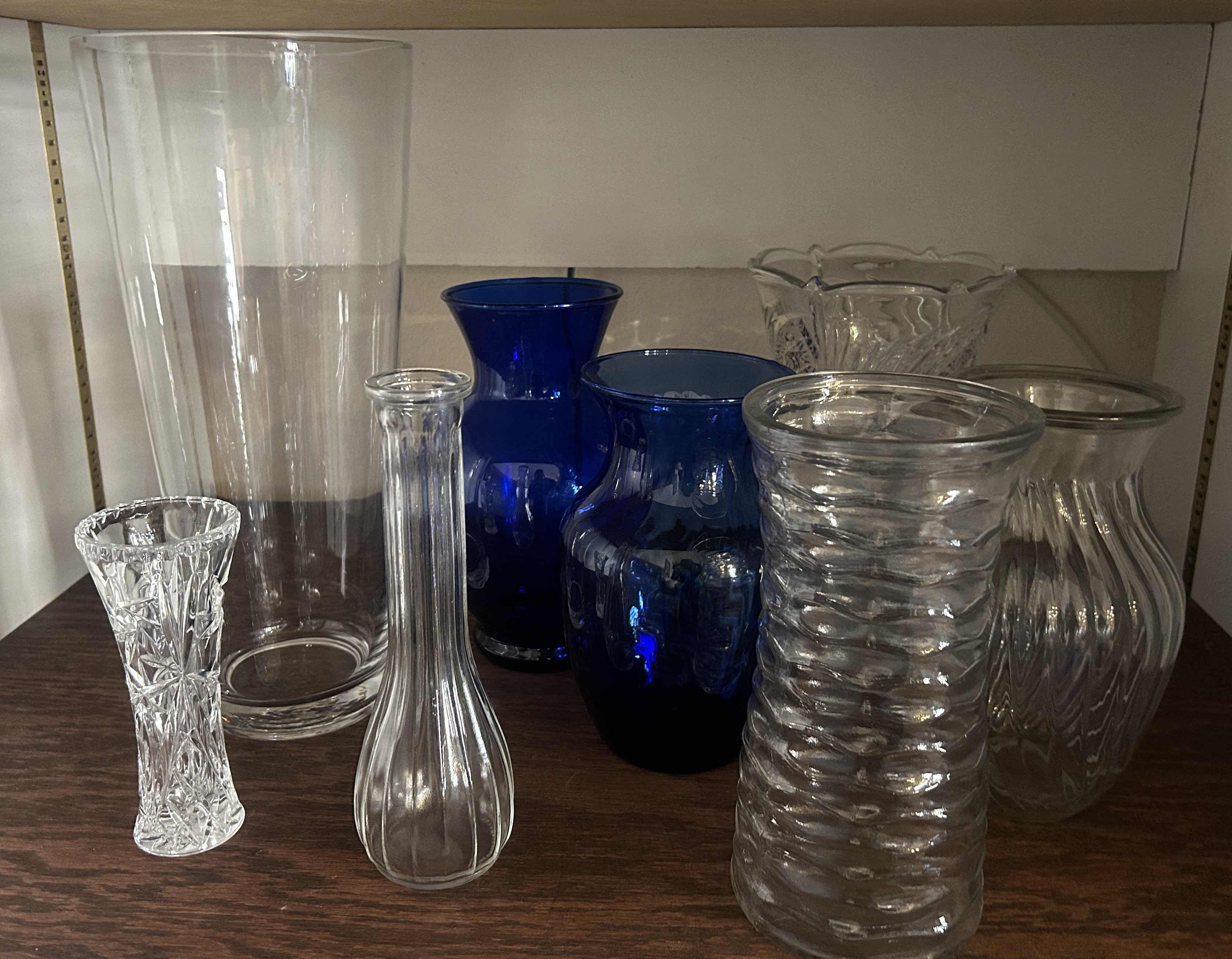 Photo 1 of 8 PC VASE ASSORTMENT  (TALLEST 13.5”)