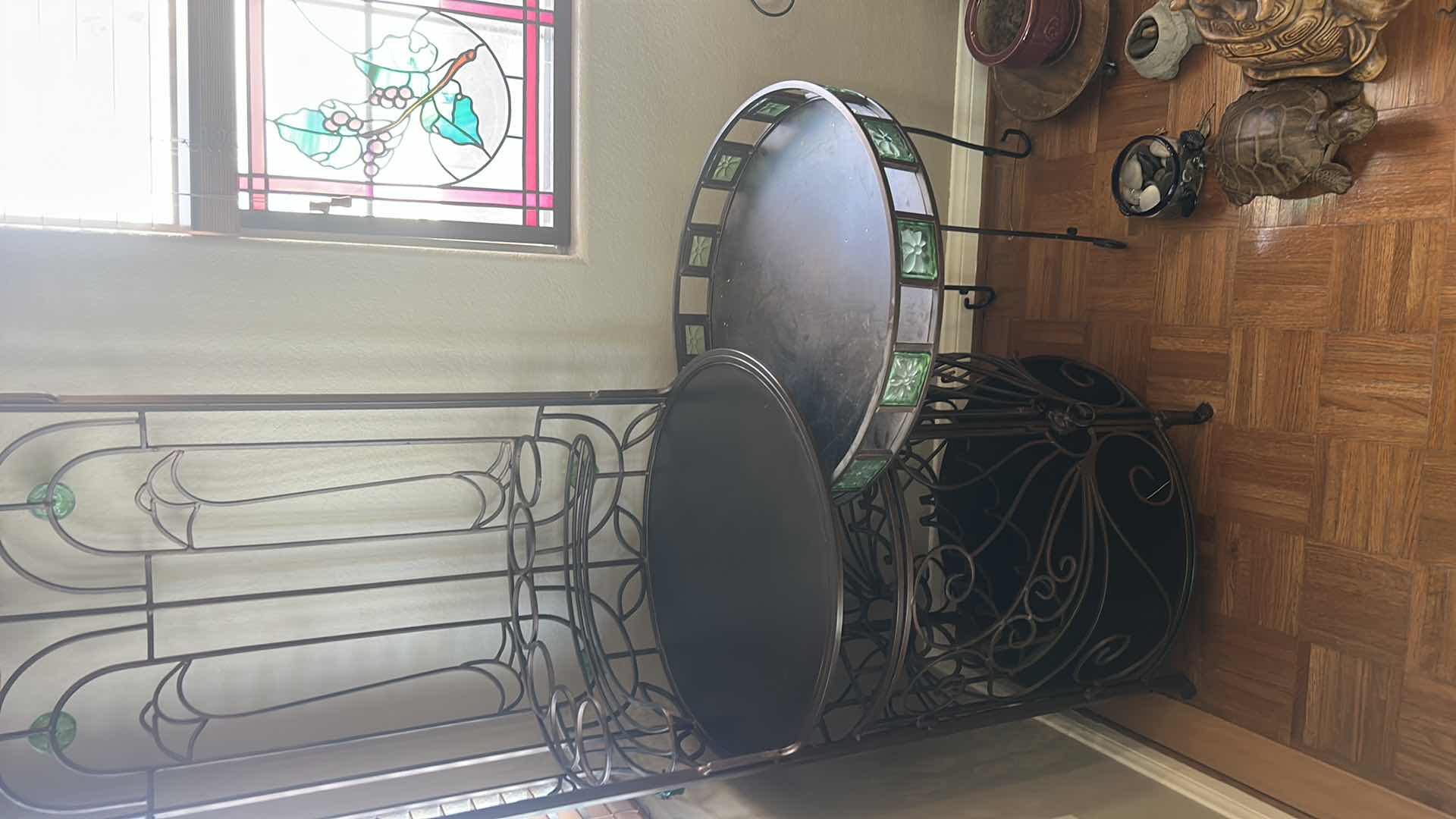 Photo 1 of VINTAGE METAL WINE CART 25” x H7”