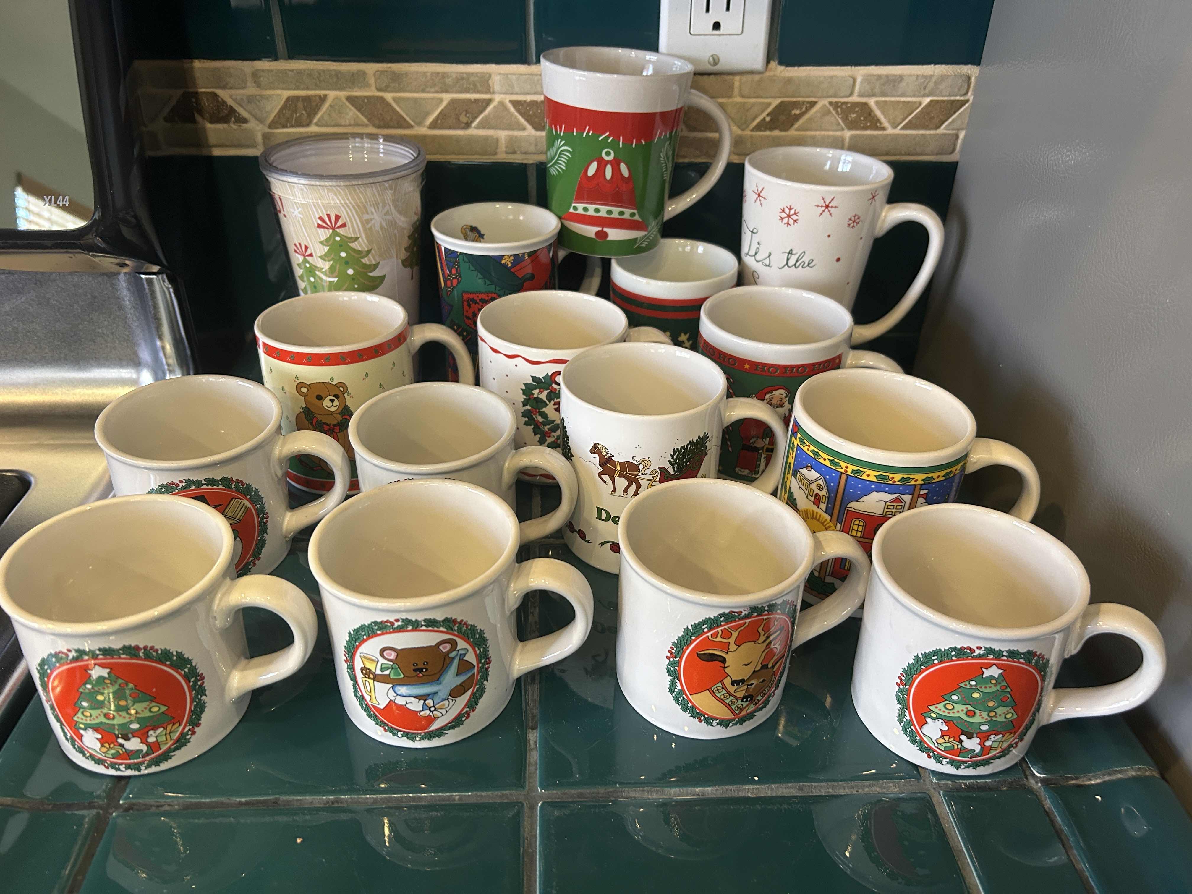 Photo 2 of 16 PC CHRISTMAS THEMED COFFEE MUGS