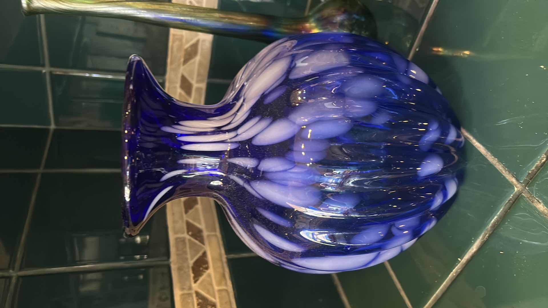 Photo 2 of 3 COLORED GLASS VASES (TALLEST 13”)