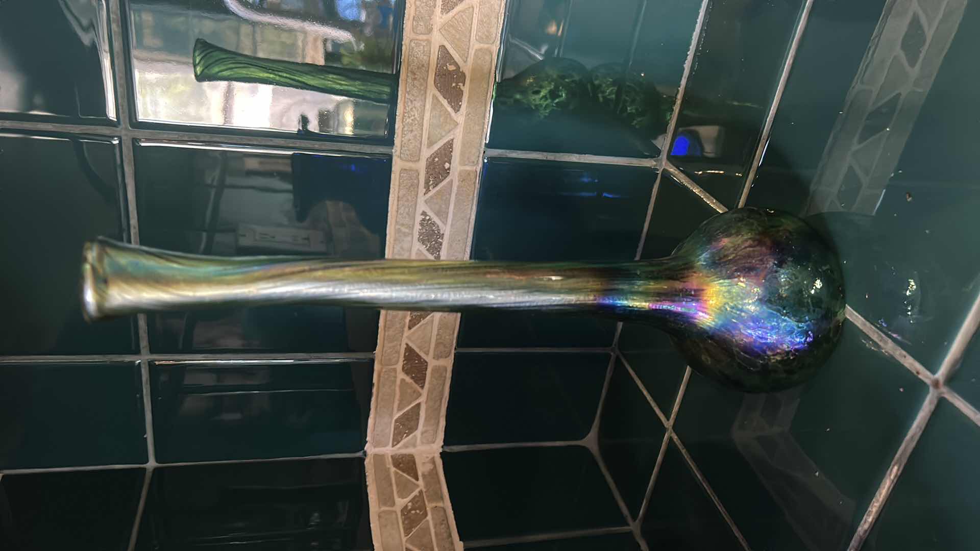 Photo 1 of 3 COLORED GLASS VASES (TALLEST 13”)