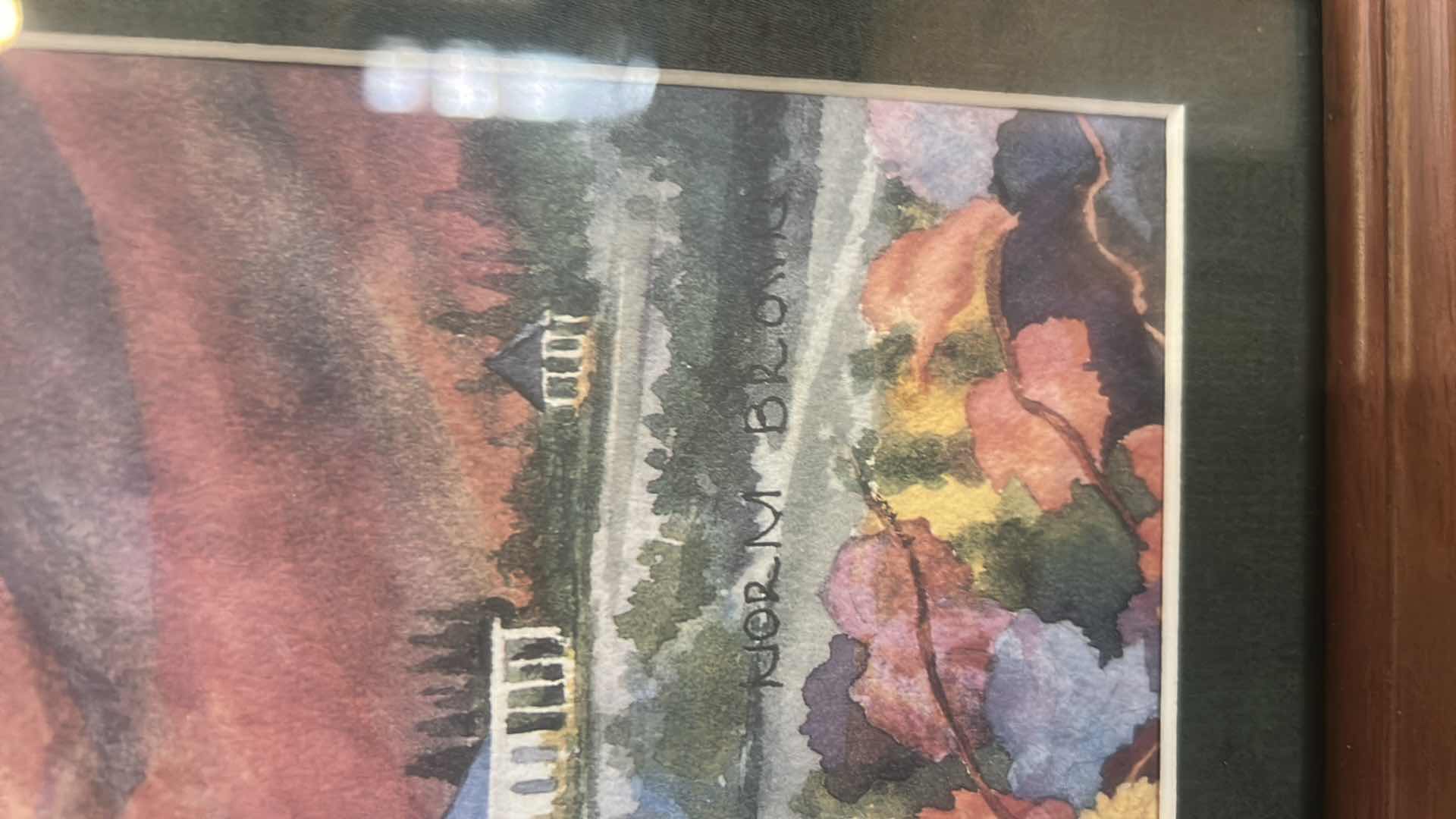 Photo 1 of FRAMED SIGNED WATERCOLOR “PAHRUMP VALLEY VINEYARDS” ARTWORK 14” x H17”