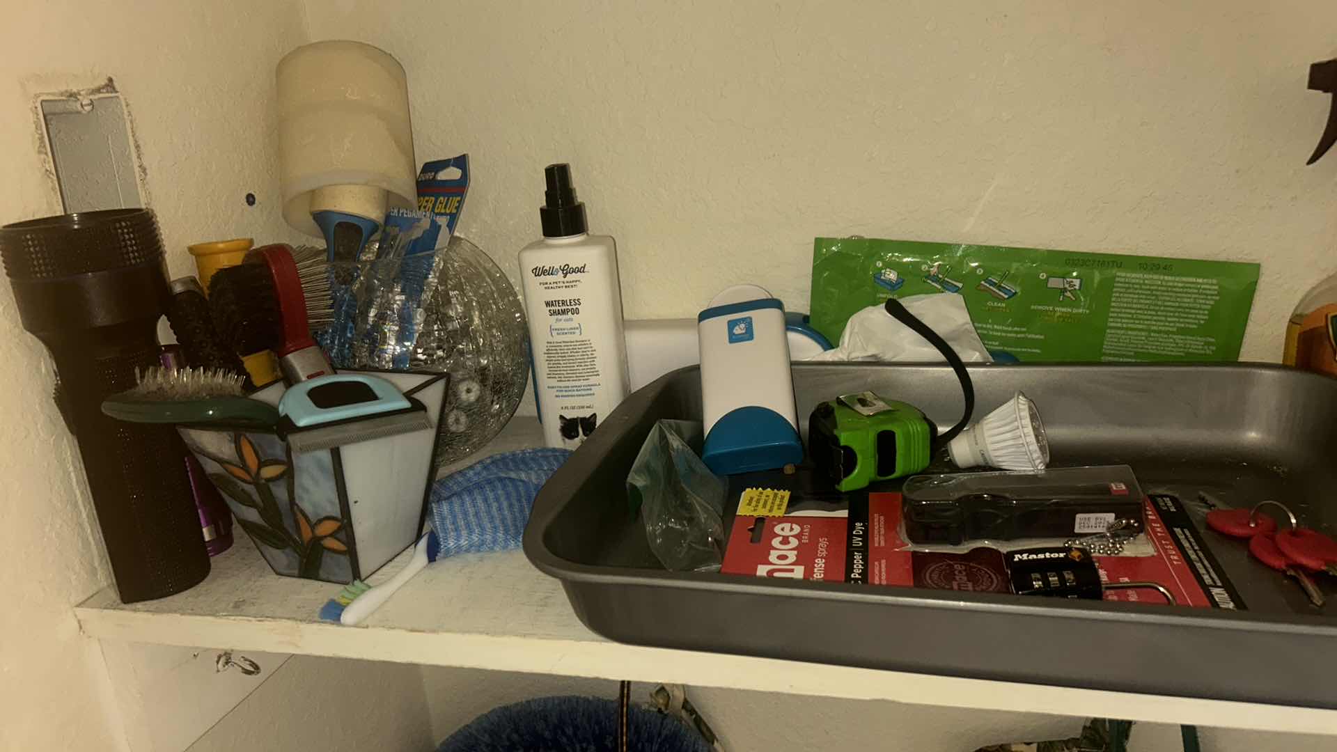 Photo 1 of CONTENTS OF 3 SHELVES IN CLOSET- CLEANING SUPPLIES AND MORE
