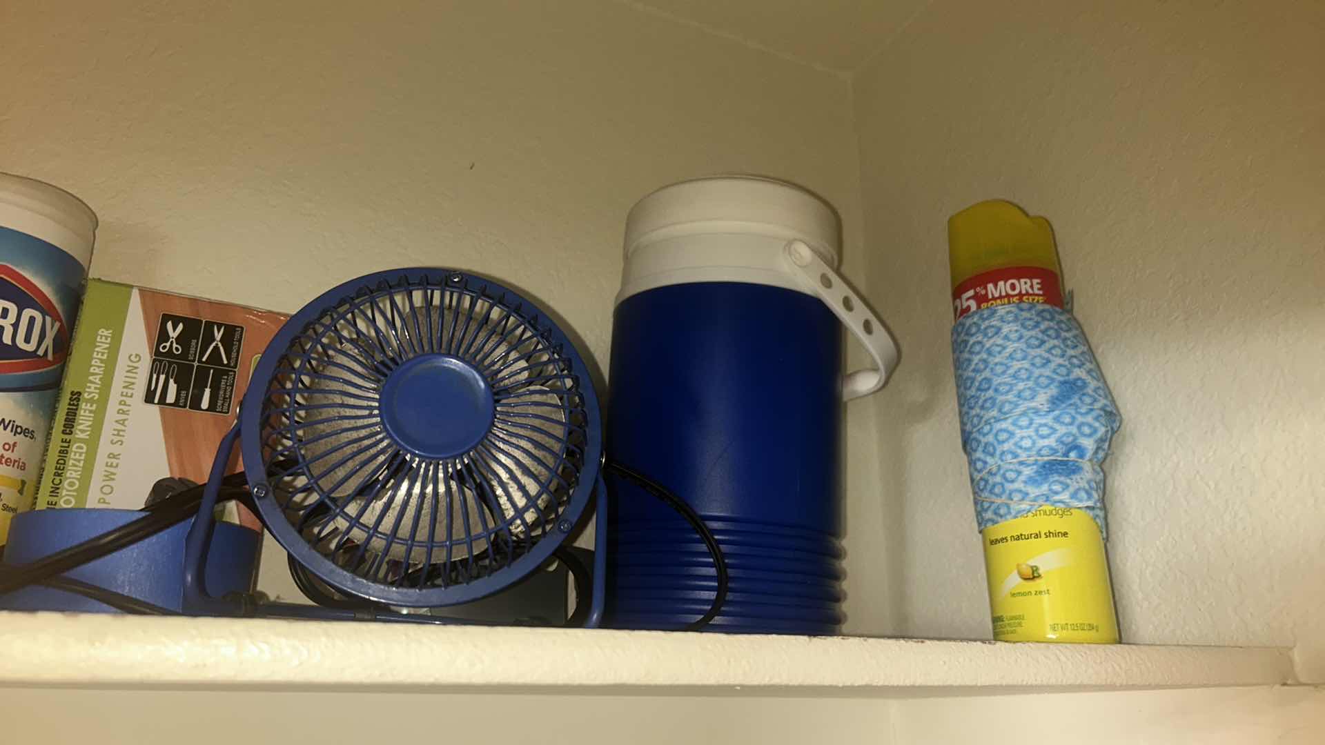 Photo 1 of CONTENTS OF 3 SHELVES IN CLOSET- CLEANING SUPPLIES AND MORE