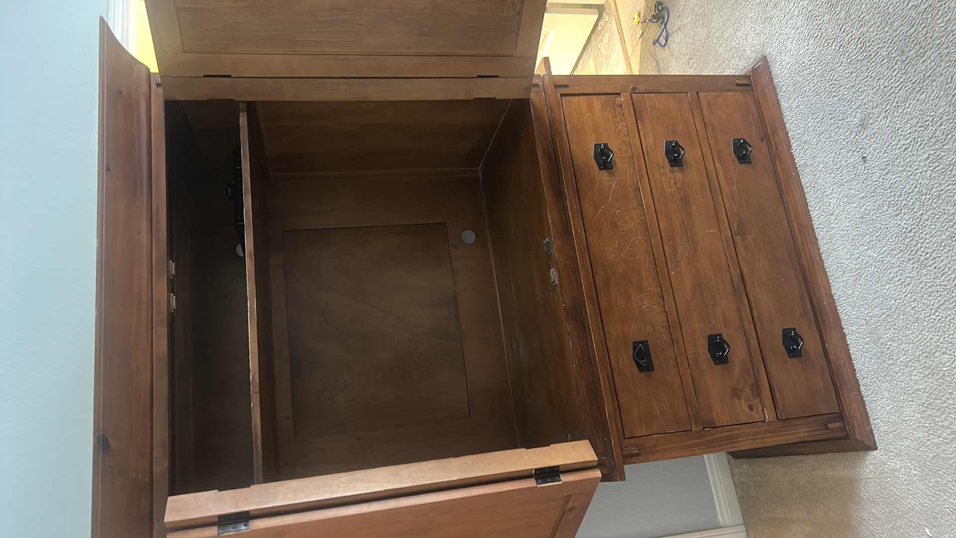 Photo 5 of TRADEWIN WOOD 2 PC ARMOIRE 52“ x 27“ x H74 1/2“
