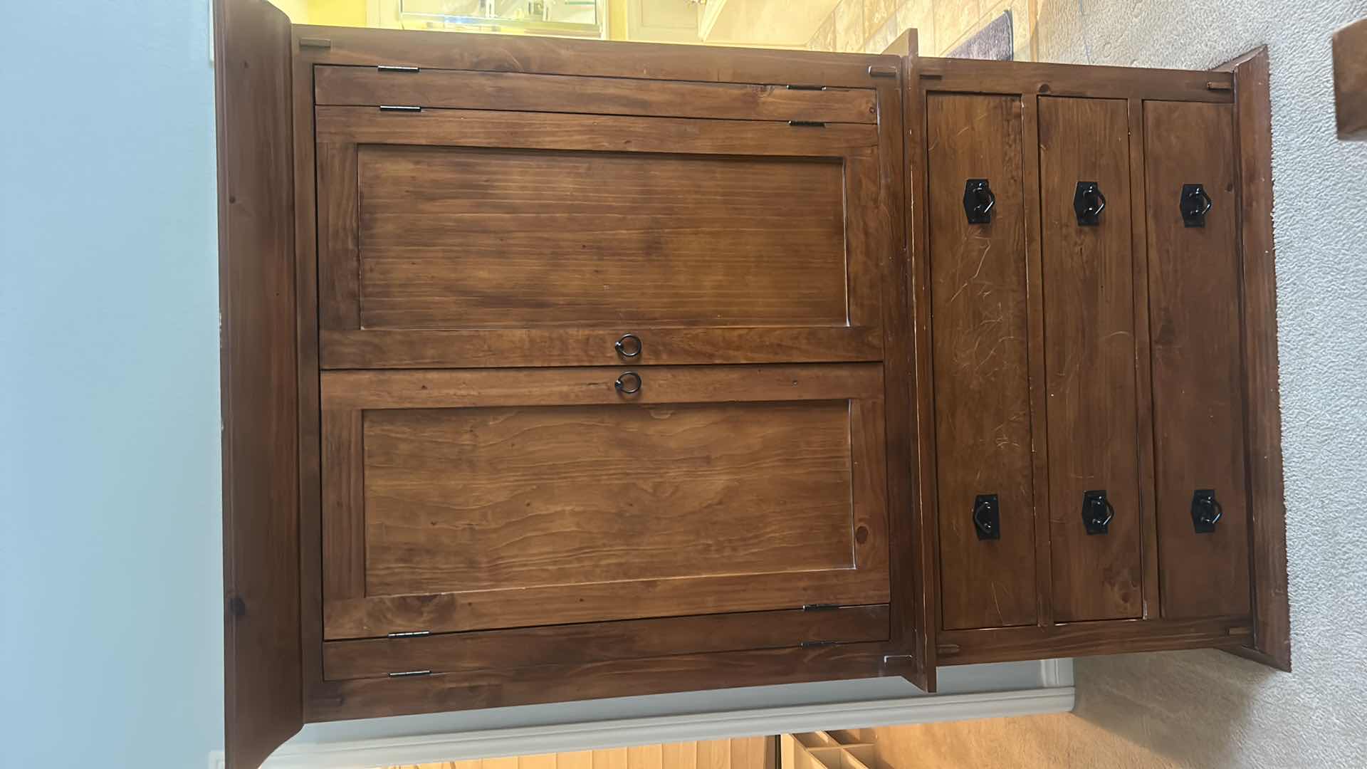Photo 3 of TRADEWIN WOOD 2 PC ARMOIRE 52“ x 27“ x H74 1/2“