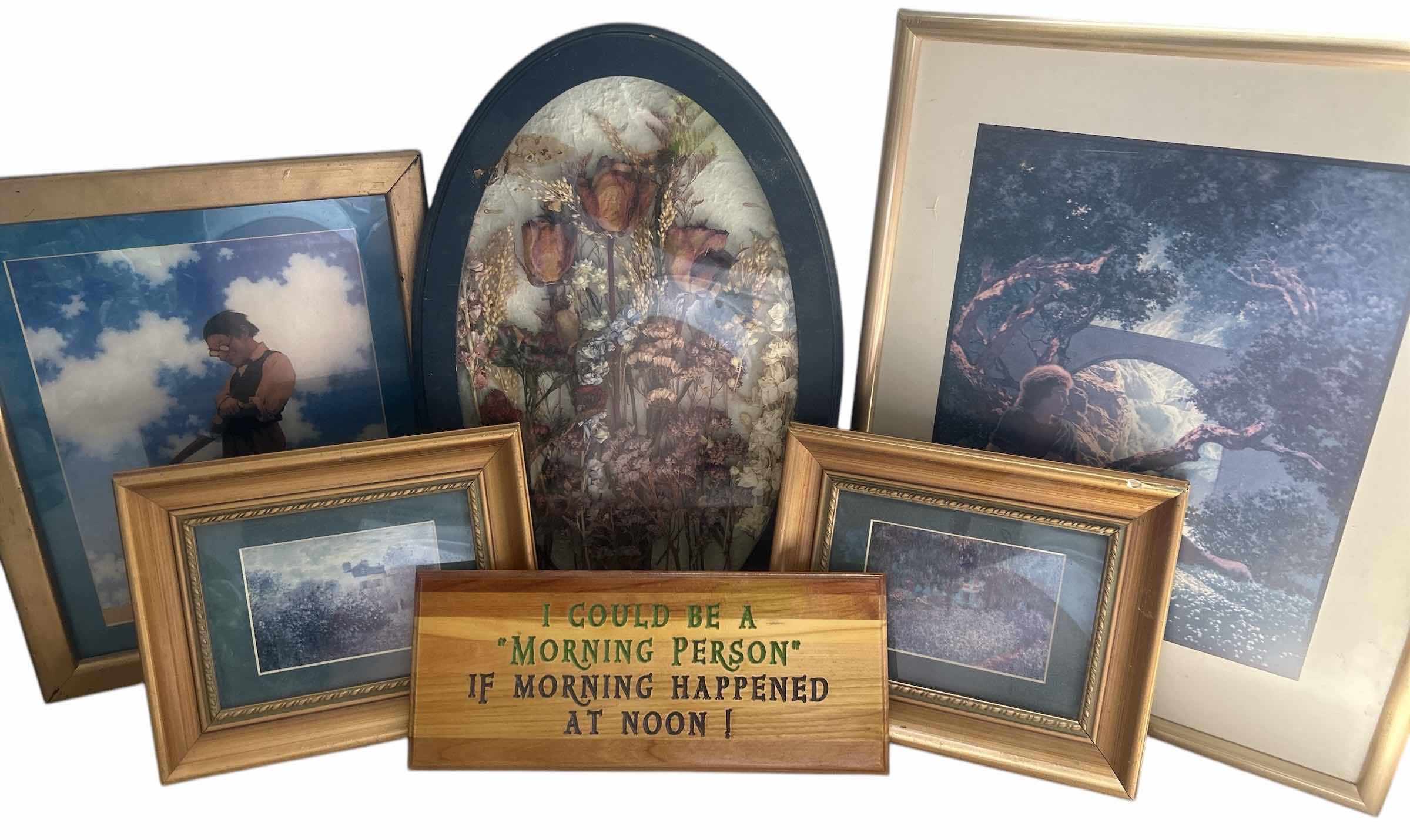 Photo 1 of 5 FRAMED ARTWORK AND 1 PLAQUE (LARGEST 14 1/2“ x 18“)