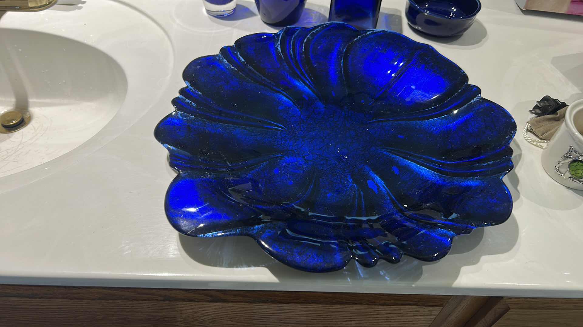 Photo 1 of 5 BLUE GLASS HOME DECOR PIECES