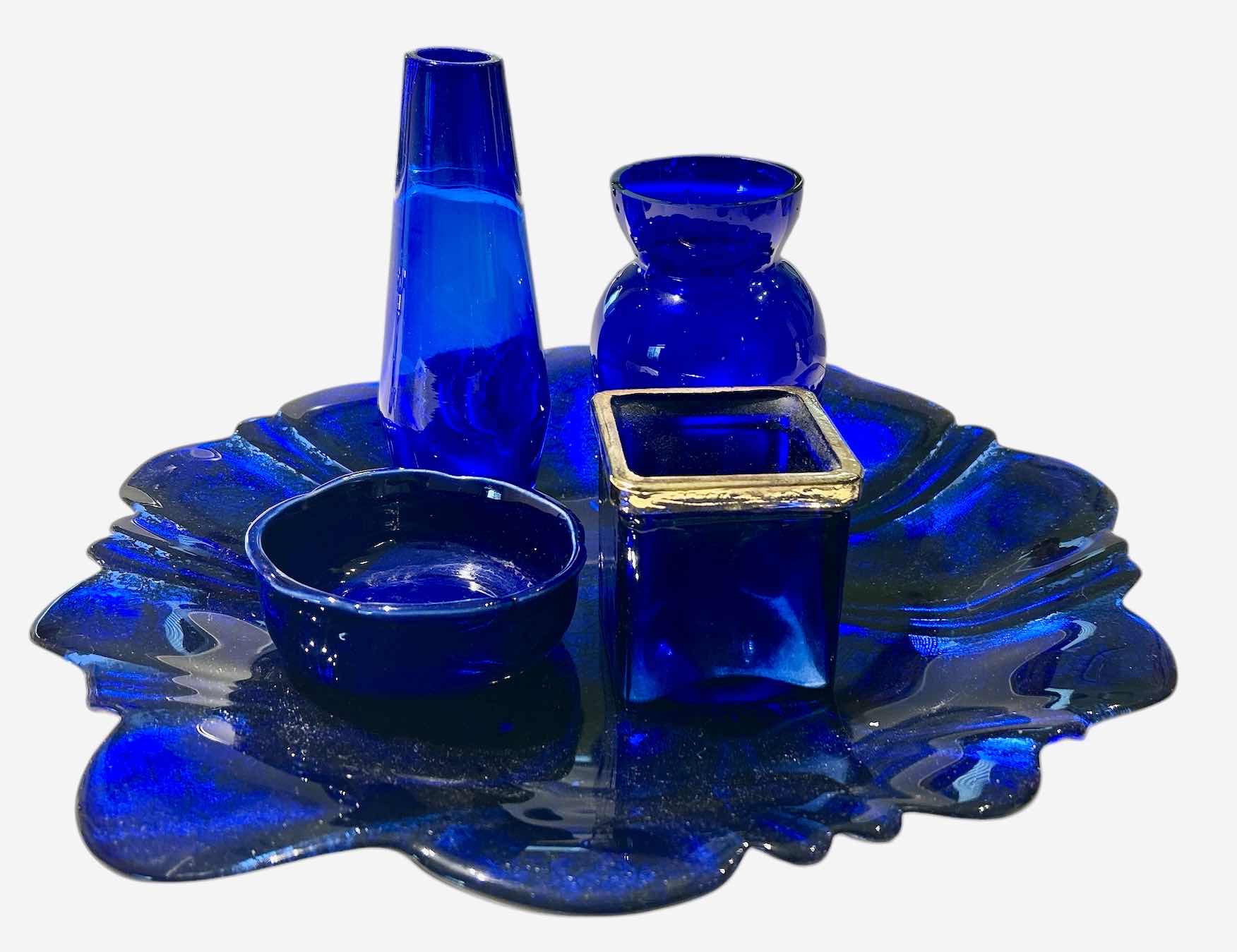Photo 1 of 5 BLUE GLASS HOME DECOR PIECES