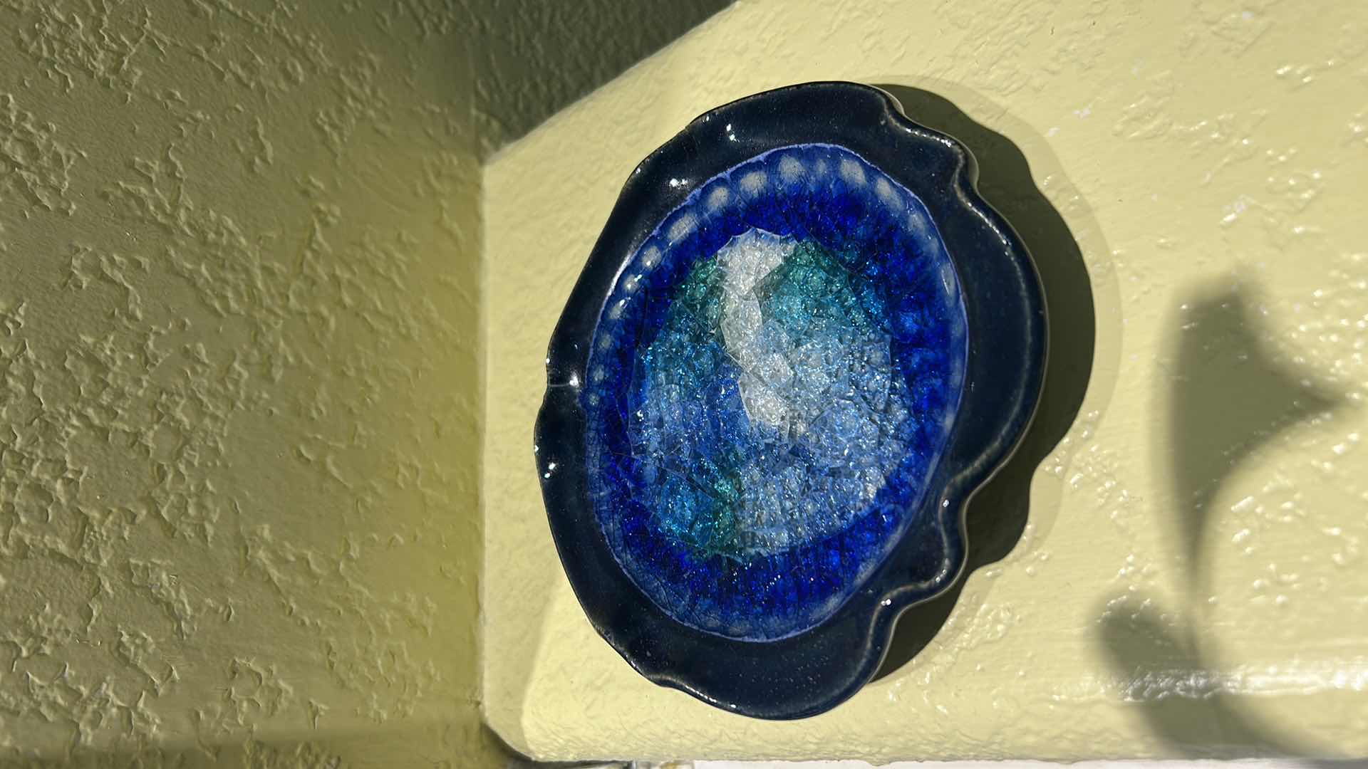 Photo 1 of 4 BLUE AND GREEN GLASS HOME DECOR PIECES (TALLEST 5.25”)