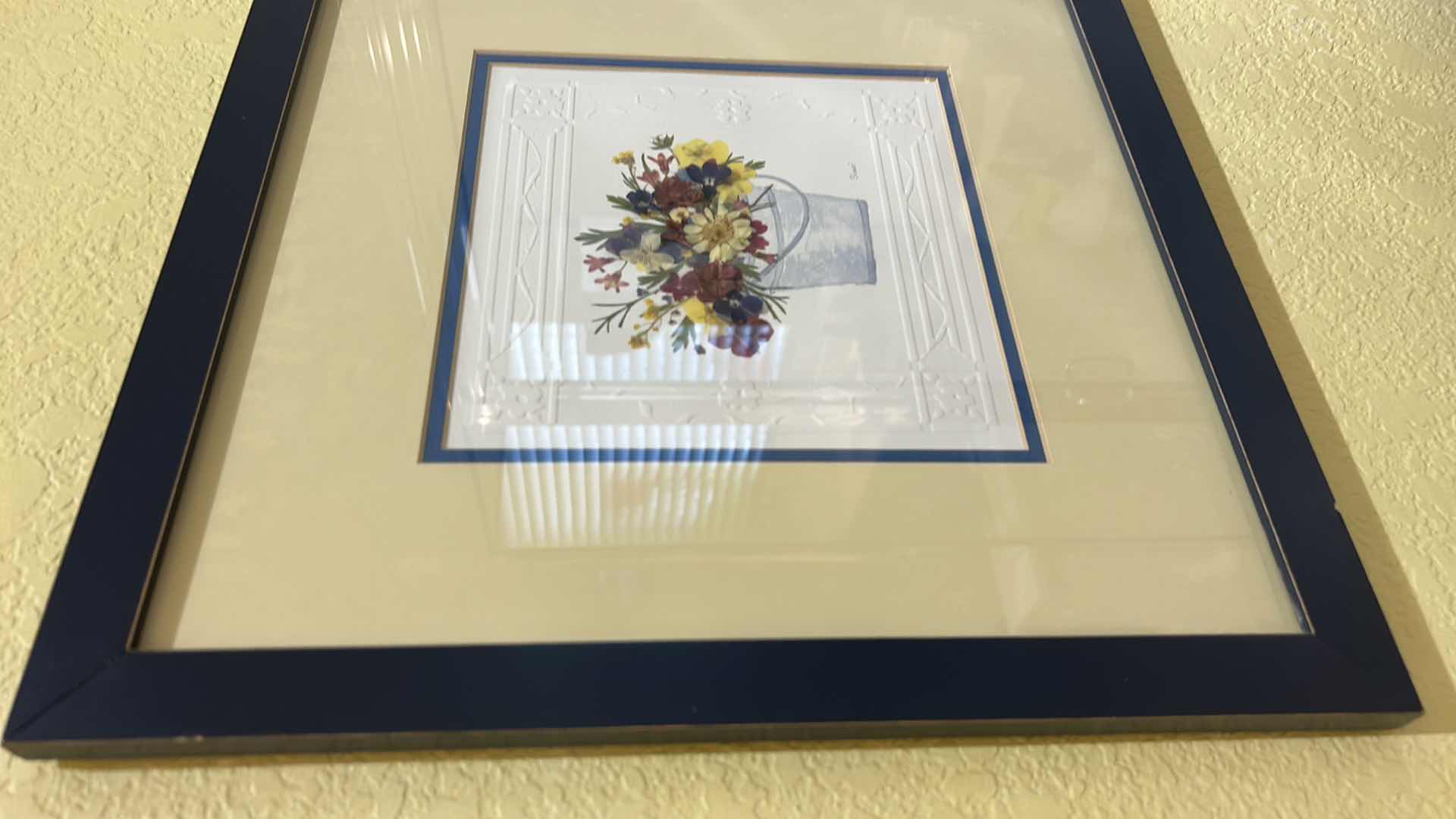 Photo 1 of FRAMED PRESSED FLOWER ARTWORK 15 1/2” x 15 1/2”