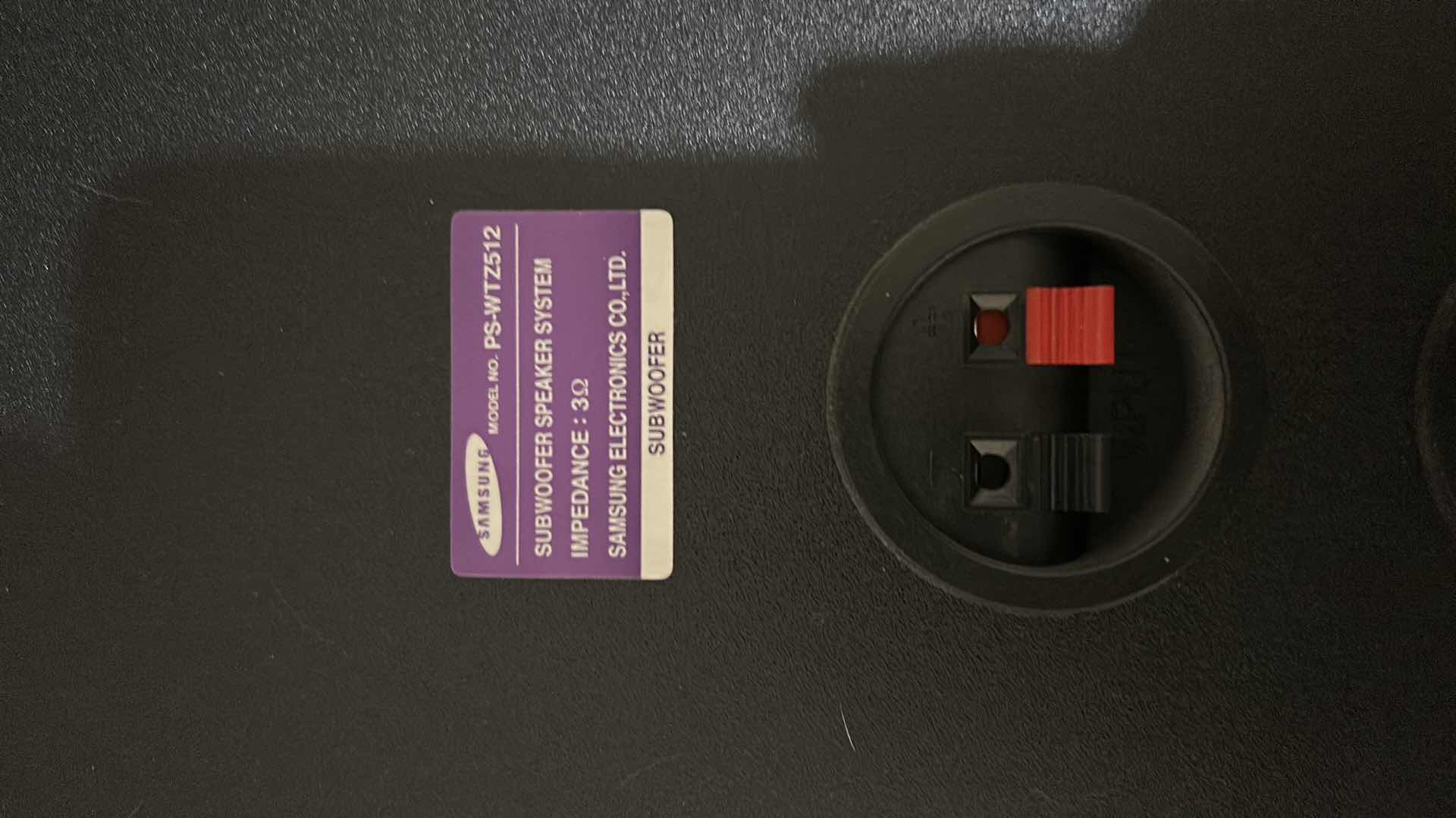 Photo 1 of SAMSUNG SUBWOOFER SPEAKER SYSTEM