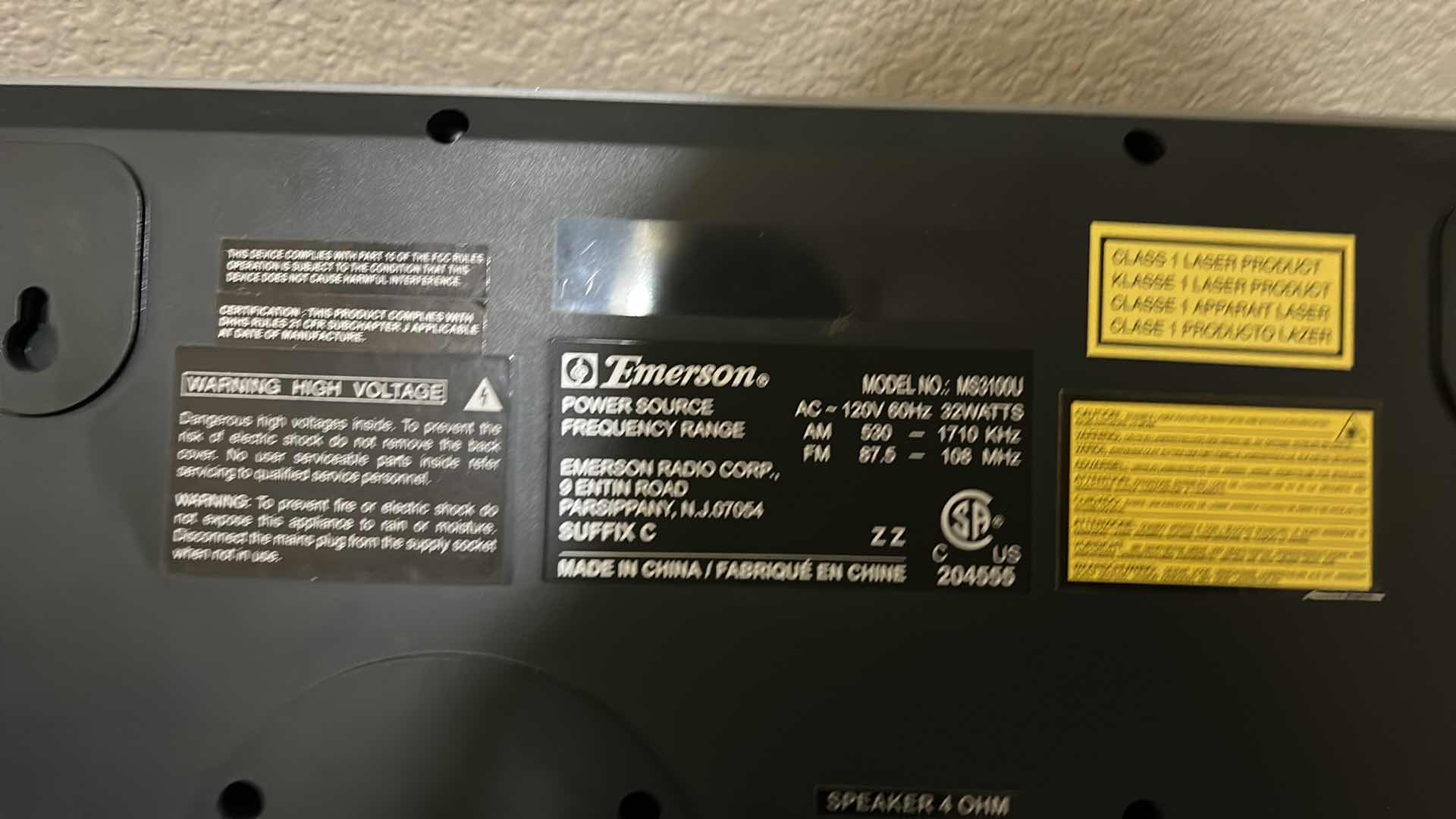 Photo 1 of EMERSON TRIPLE PLAY LINEAR 3 CD CHANGER