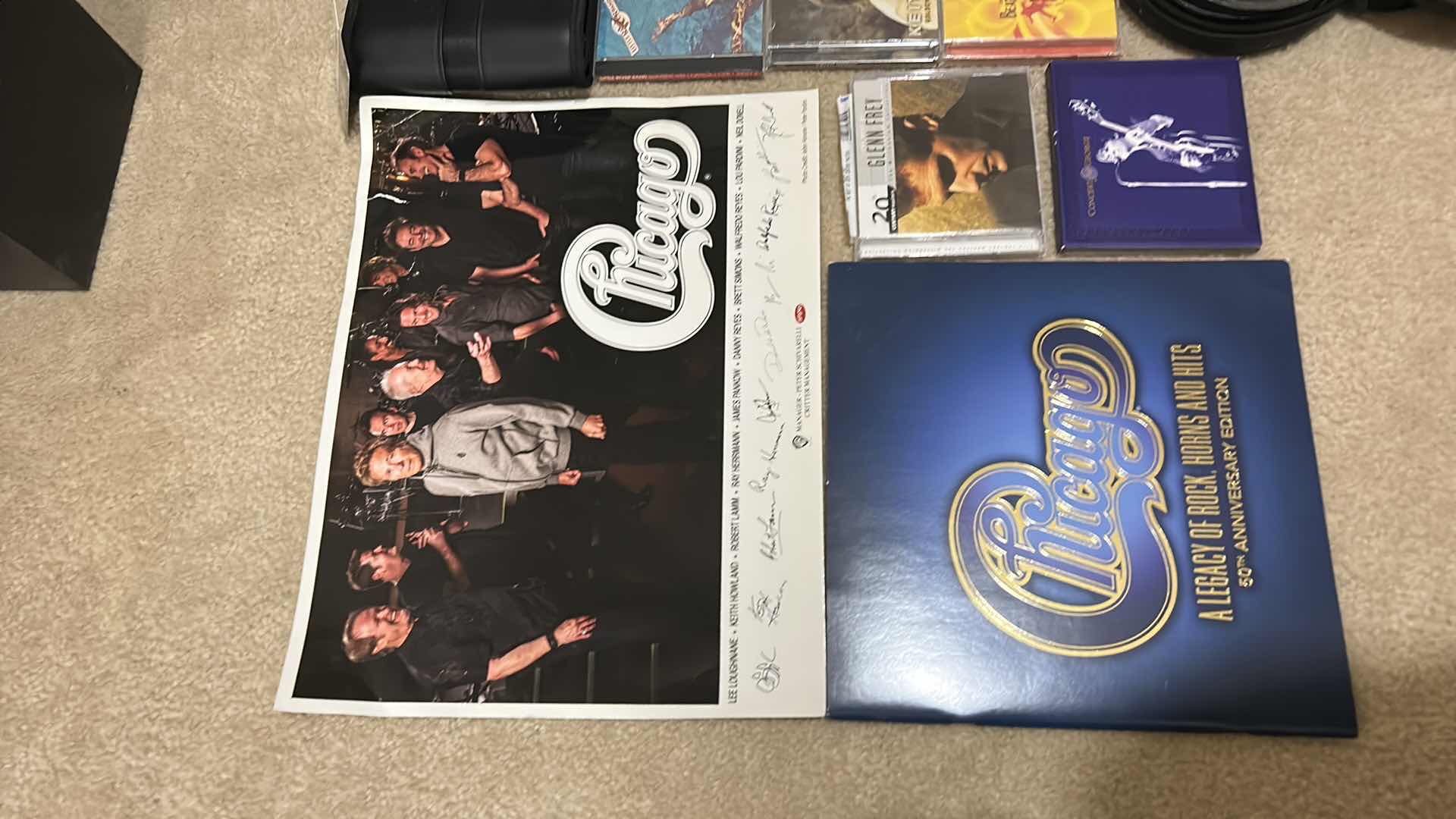 Photo 1 of MUSIC ASSORTMENT- SIGNED CHICAGO POSTER, CD’S AND MORE