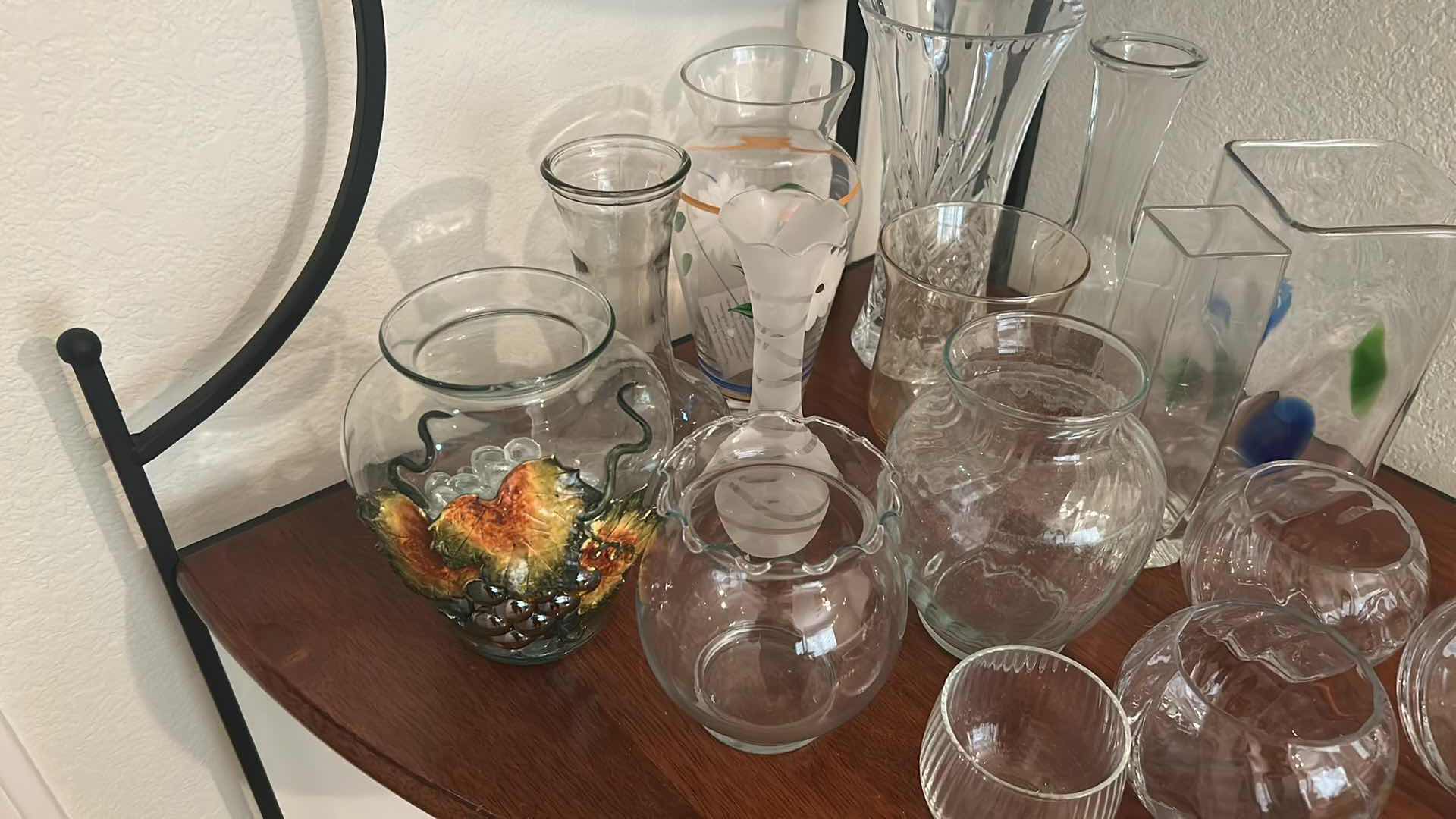 Photo 1 of 15- ASSORTED GLASS VASES