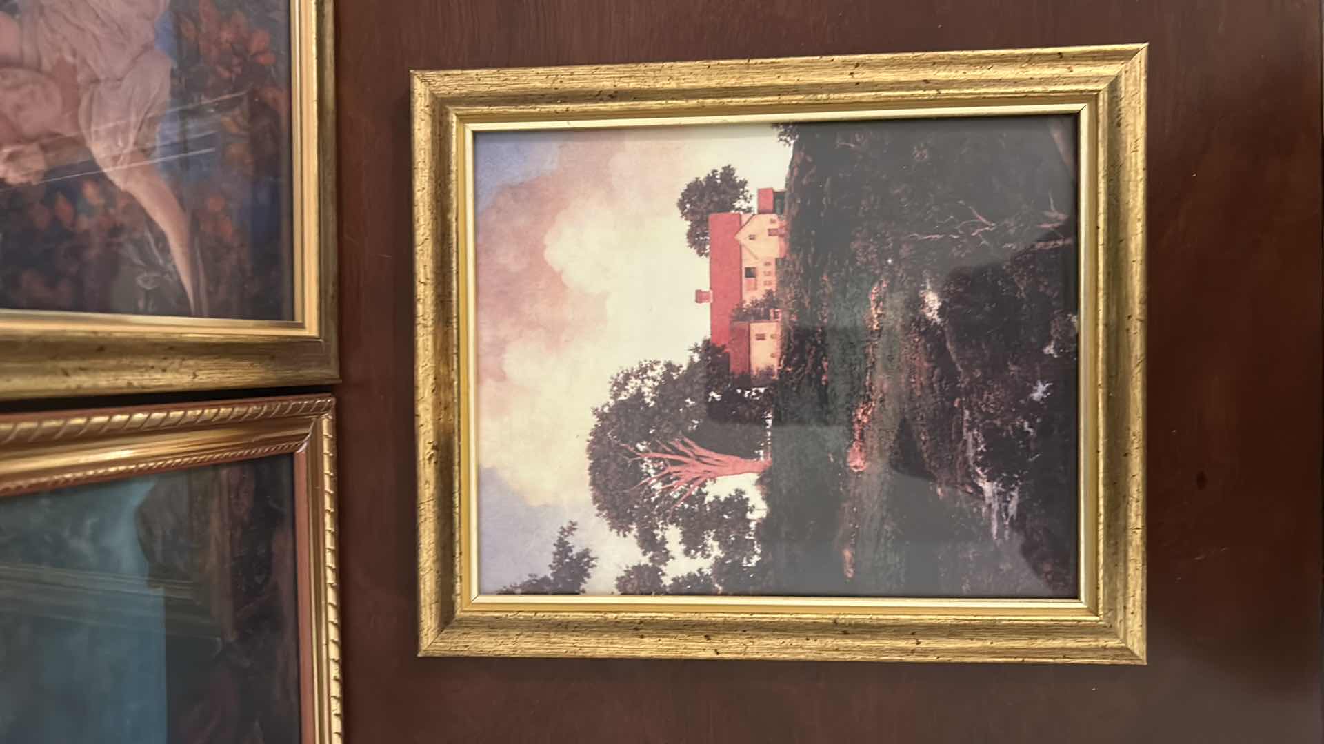 Photo 1 of 3- GOLD FRAMED MAXFIELD PARRISH PRINTS 9” X 12”