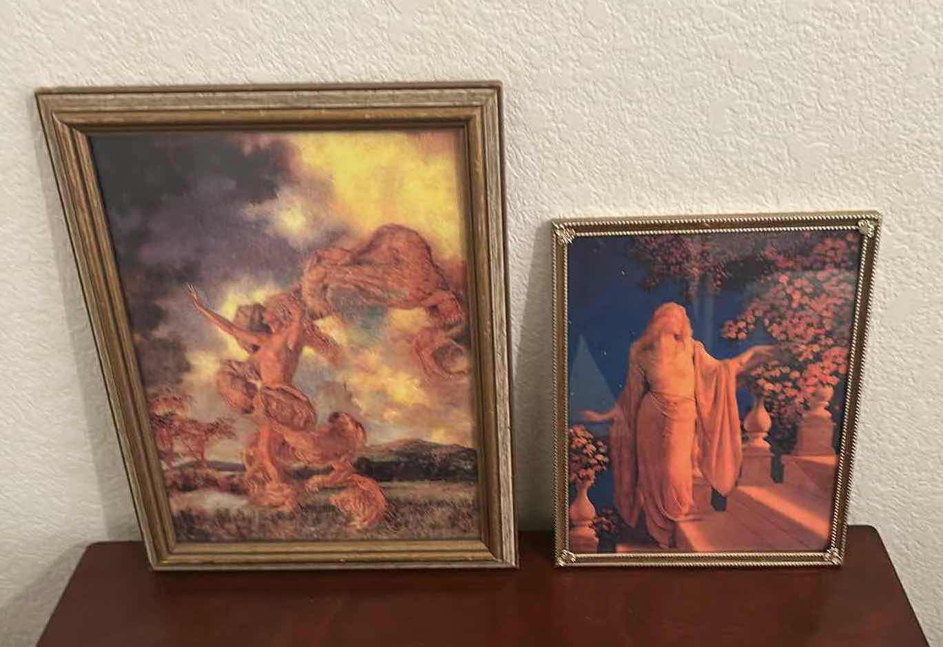 Photo 1 of 2- FRAMED MAXFIELD PARRISH  PRINTS 10” X 14”