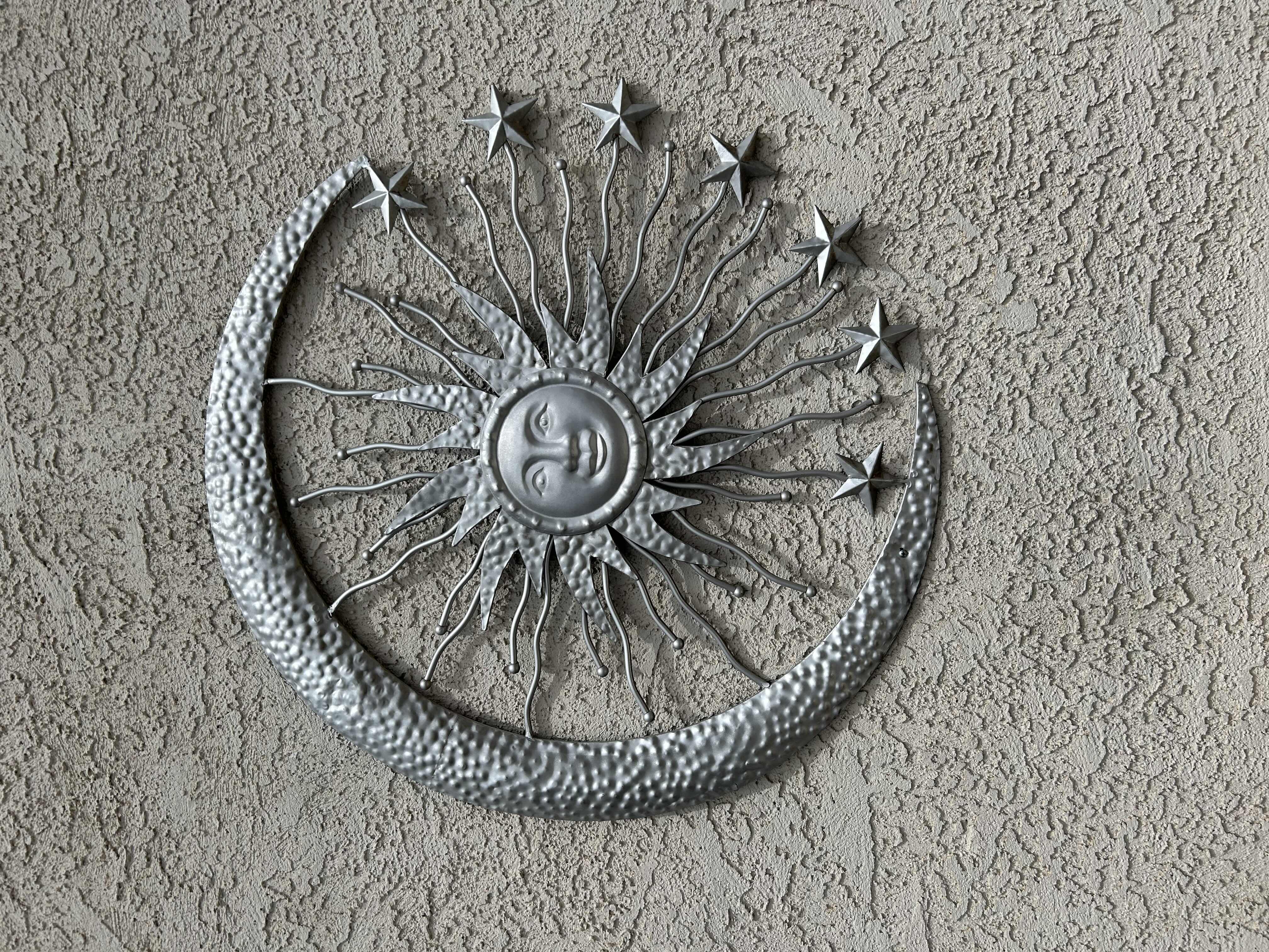 Photo 1 of SILVER SUN MOON CELESTIAL WALL HANGING 36” DIAMETER