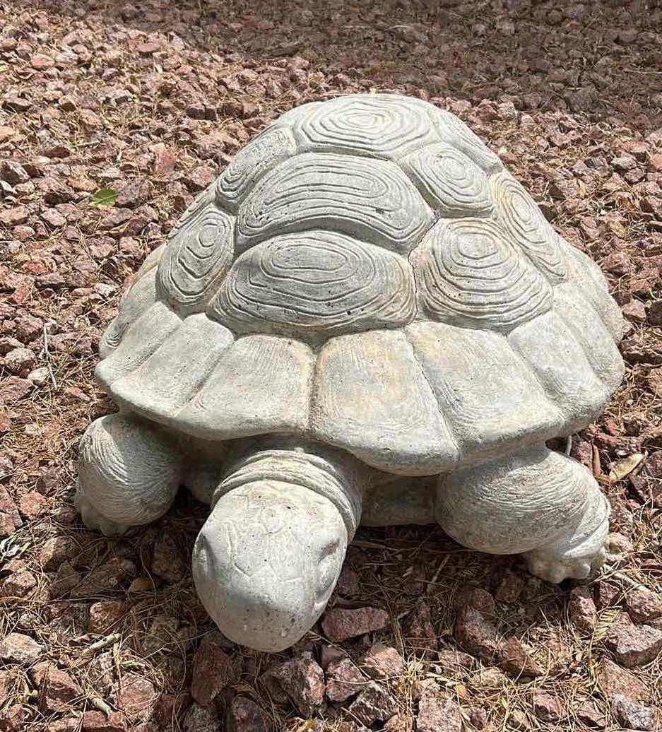 Photo 1 of CEMENT OUTDOOR TURTLE VERY HEAVY SOME MINOR CRACKS