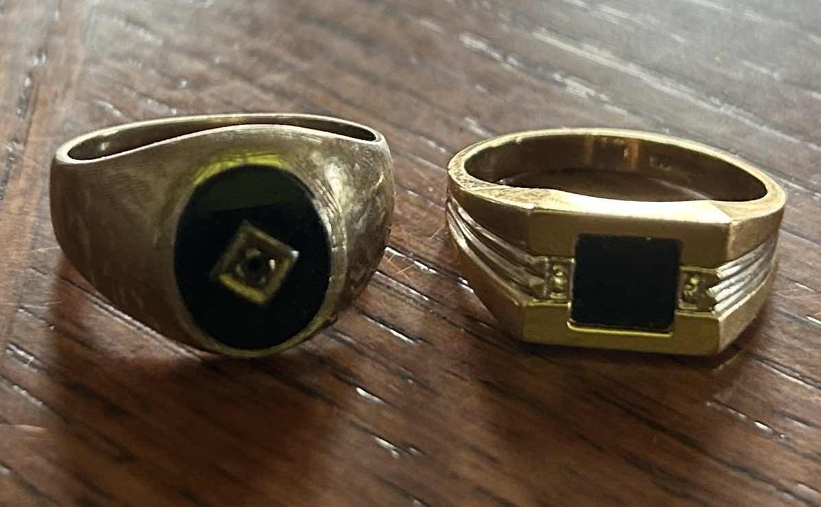 Photo 3 of 2 MENS 10K GOLD RINGS
