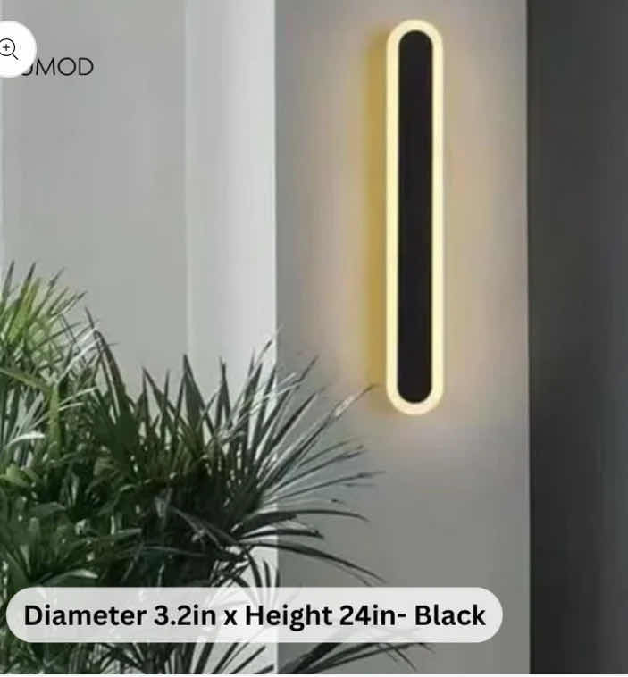 Photo 1 of NIB - MARVEL MODERN STRAIGHT BLACK BAR LED WALL LIGHT 3.2“ x 24“ LL-1127-MF