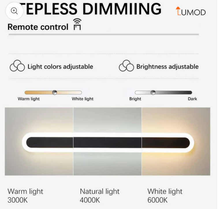 Photo 1 of NIB - MARVEL BLACK MODERN STRAIGHT BAR LED WALL LIGHT 3.2” x 60” LL-1129-MF