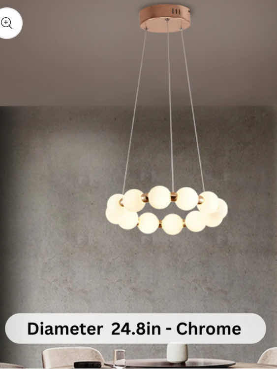 Photo 1 of NIB - WILDER ARTISTIC ORB CHROME & PEARL CHANDELIER DIAMETER 24.8” LL-1116-MF