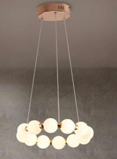 Photo 1 of NIB - WILDER ARTISTIC ORB CHROME & PEARL CHANDELIER DIAMETER 24.8” LL-1116-MF