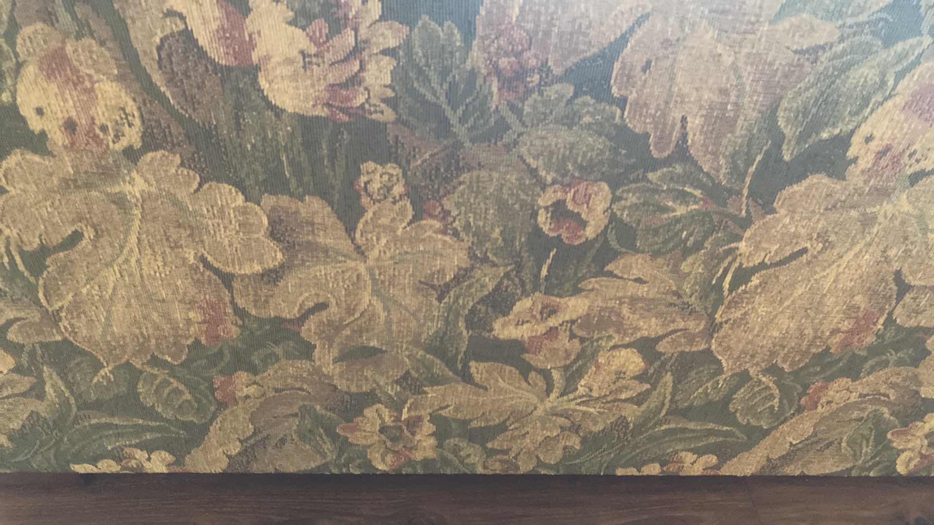 Photo 1 of 88” LAZY BOY FLORAL UPHOLSTERED SOFA WITH ARM COVERS