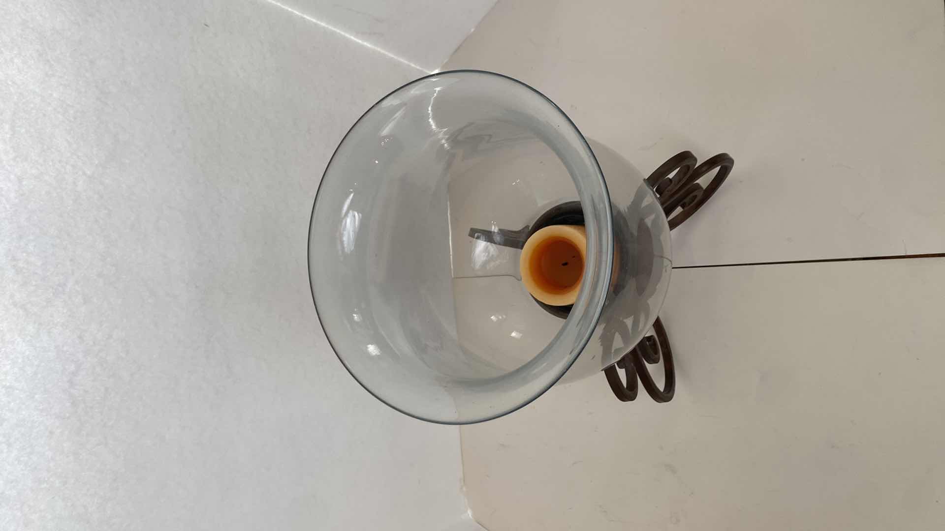 Photo 1 of IRON AND GLASS CANDLE HOLDER H18”