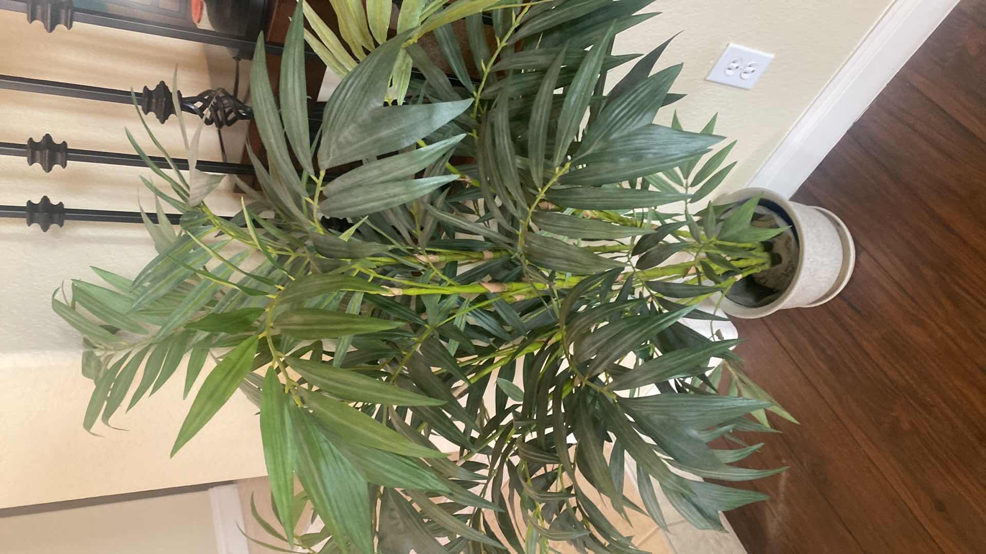 Photo 1 of FAUX PALM TREE IN PLASTIC POT H54”