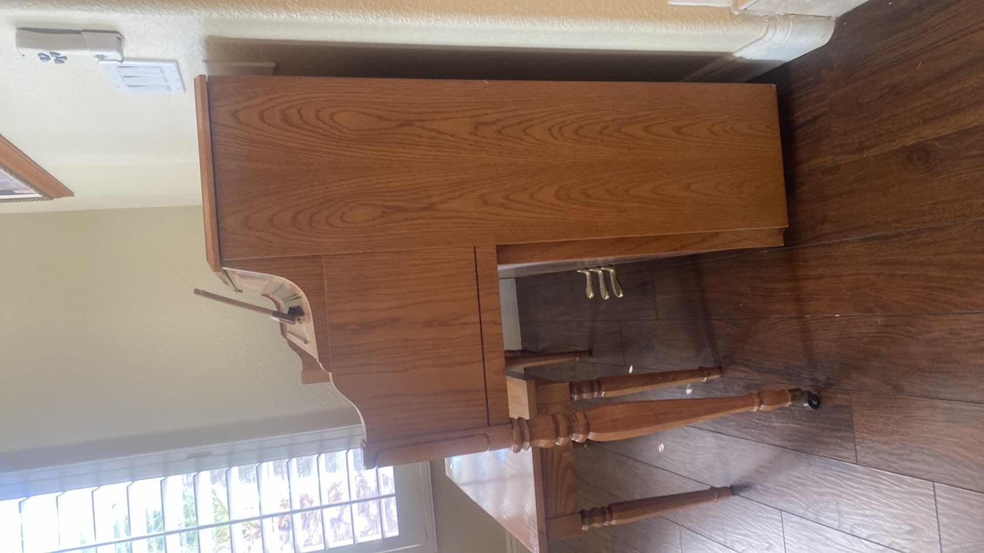 Photo 1 of KAWAI OAK UPRIGHT PIANO AND BENCH 57“ x 25“ H 42”