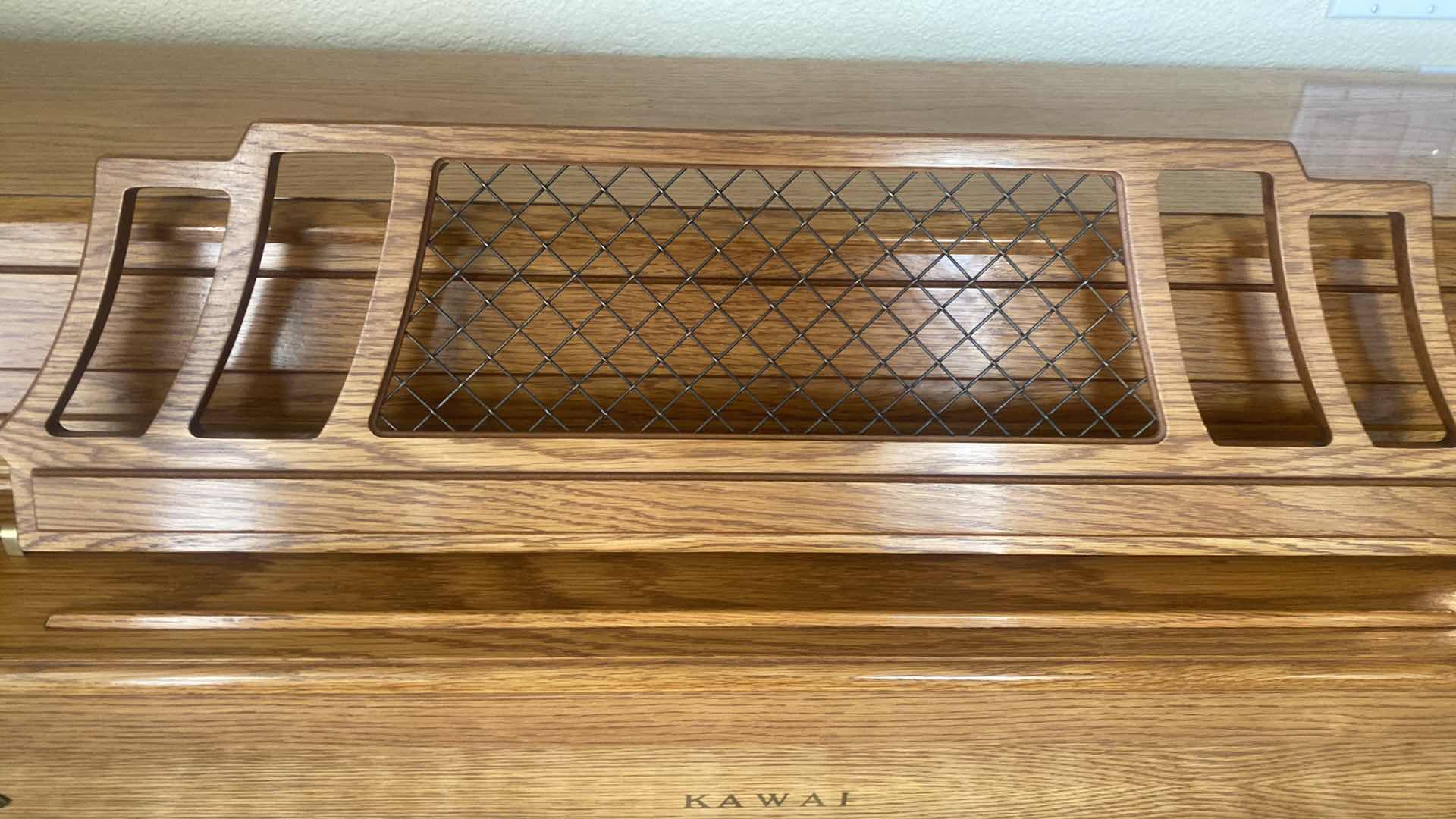 Photo 1 of KAWAI OAK UPRIGHT PIANO AND BENCH 57“ x 25“ H 42”