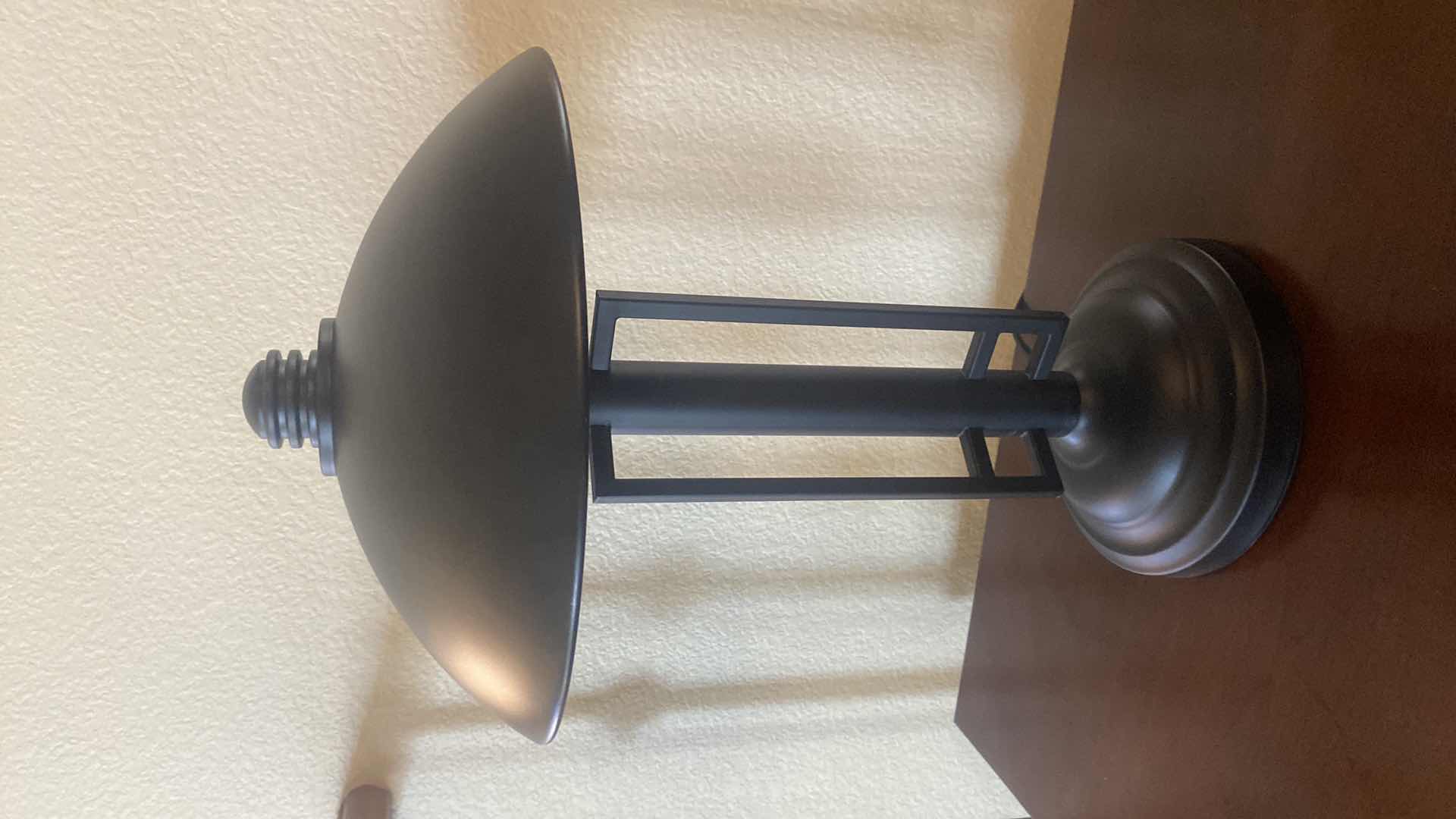 Photo 1 of DARK METAL TABLE LAMP H19”